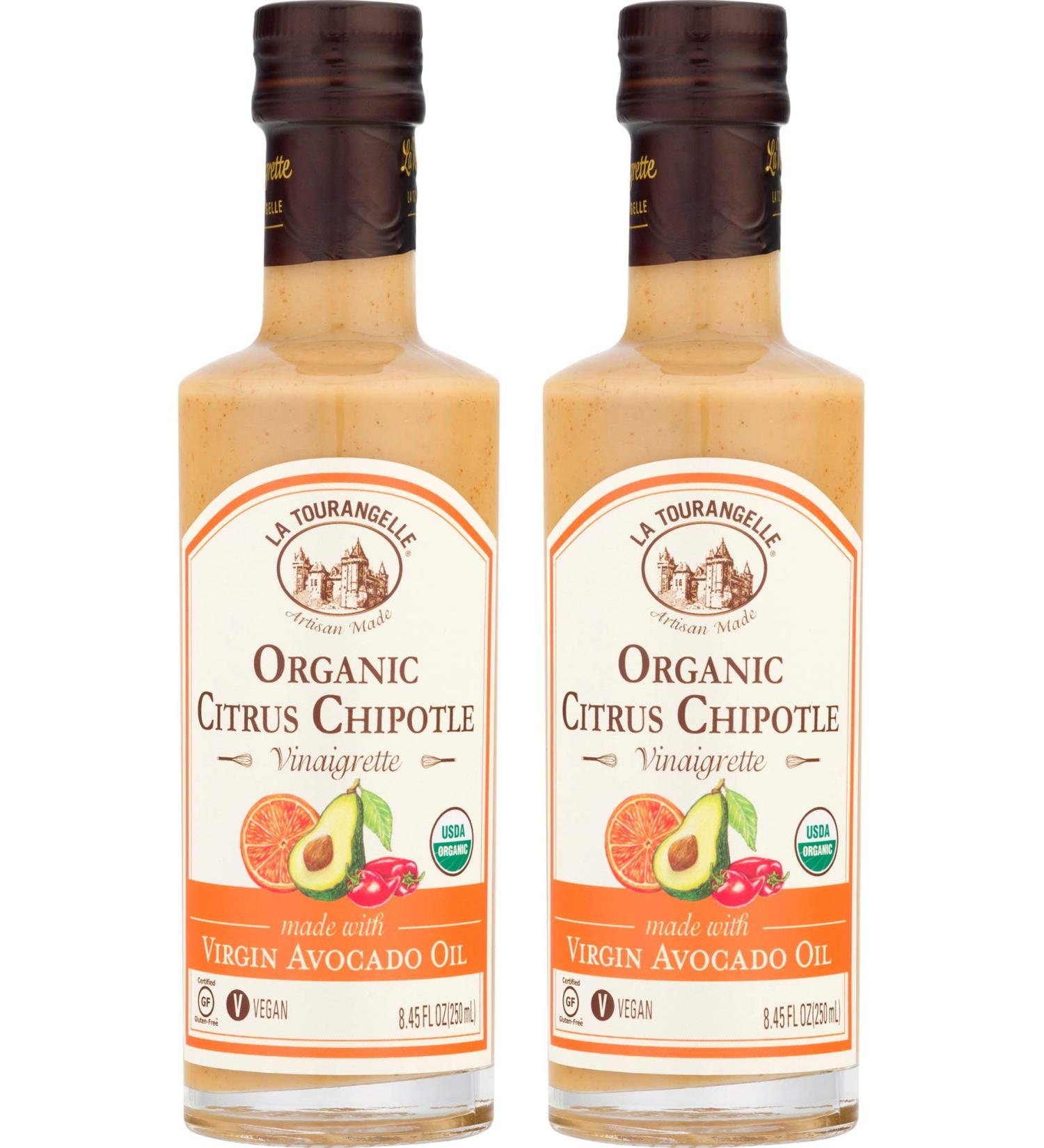 La Tourangelle Organic Citrus Chipotle Vinaigrette 8.45 oz - 2-Pack | Avocado Oil Dressing & Marinade, Gluten-Free, Low Sodium - Buy Online on GoSupps.com