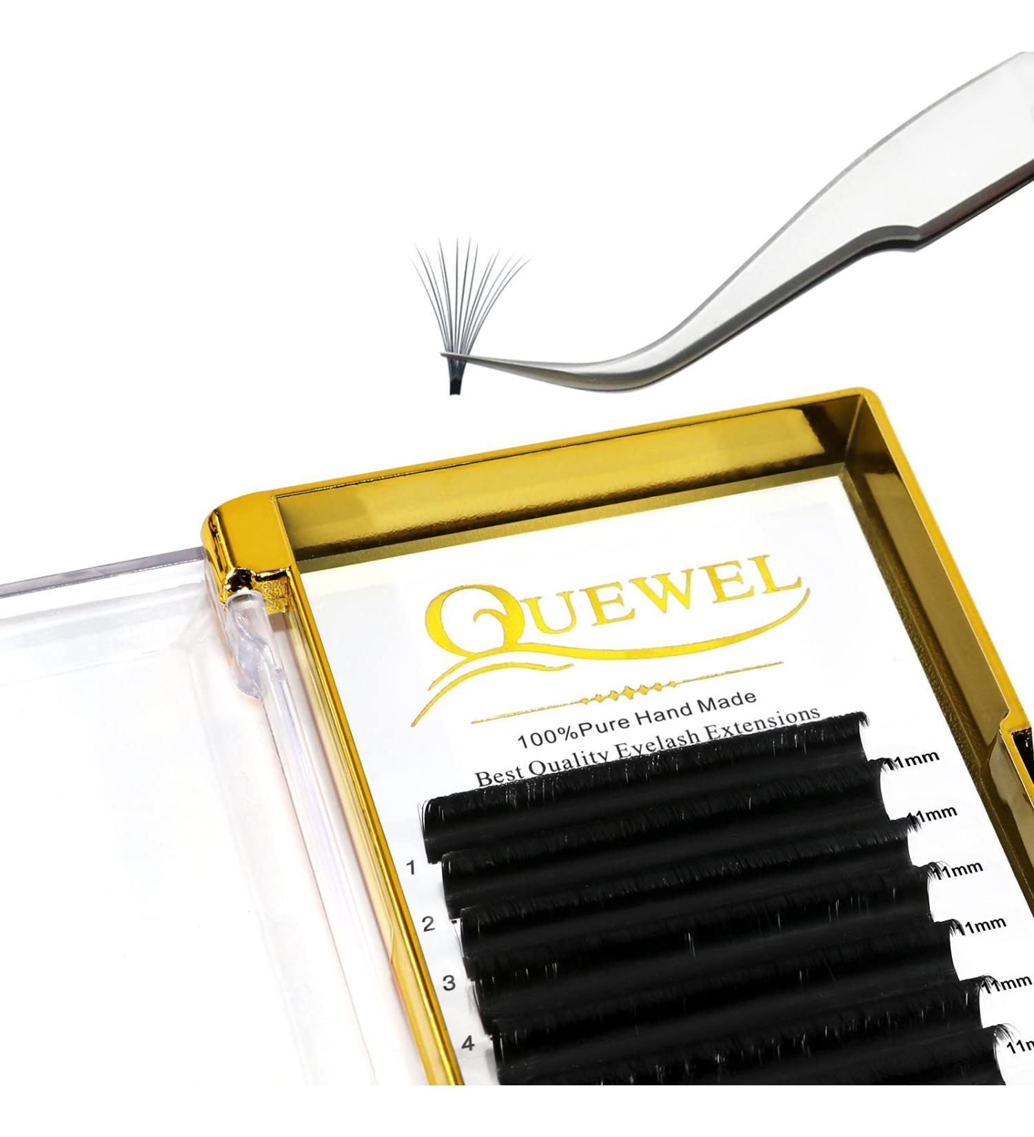 QueWel Self-Fan Eyelash Extensions - 0.03 D Curl 11mm Volume Lashes for Easy Application - Buy Online on GoSupps.com