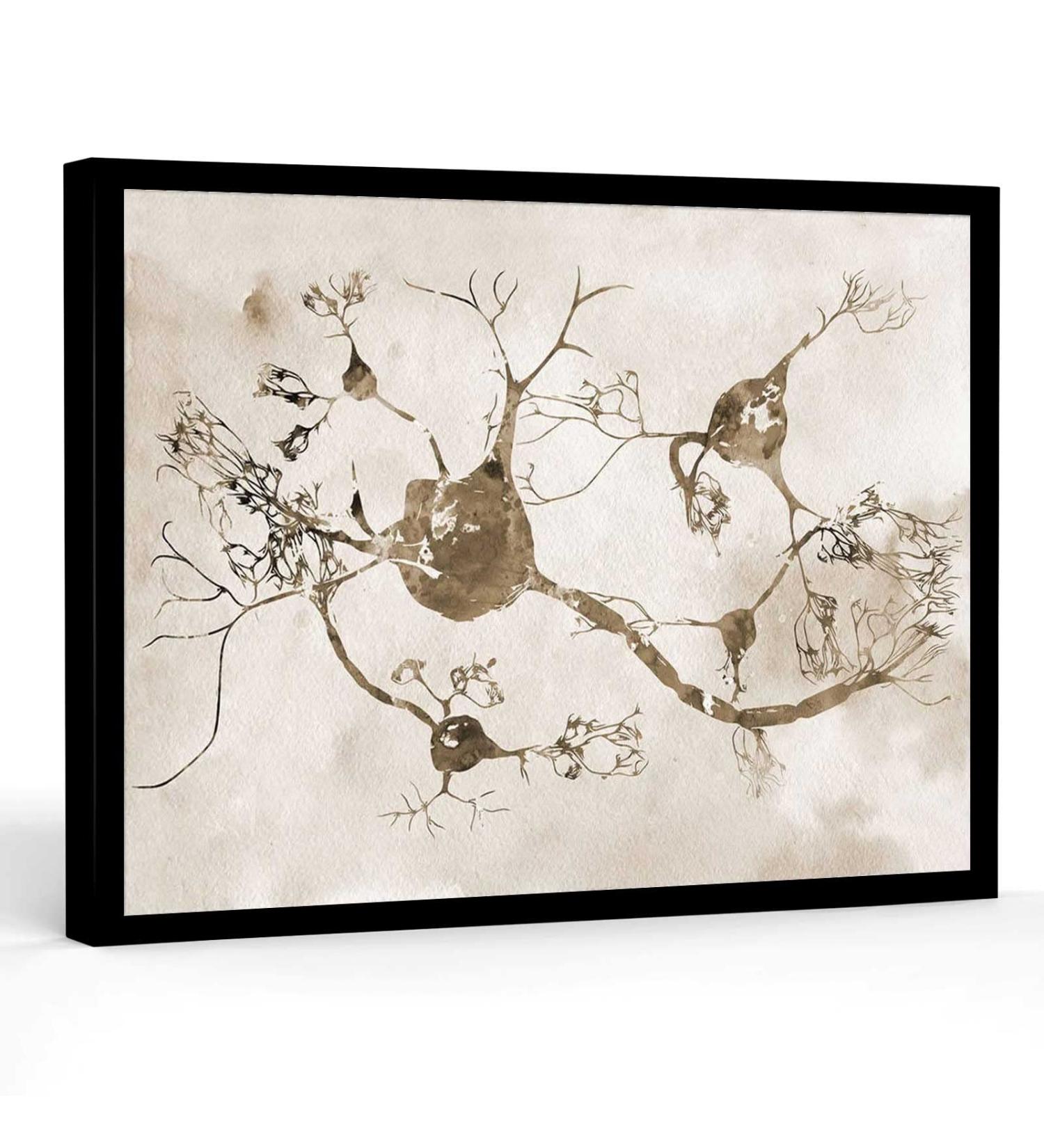 Neurons & Nervous System Watercolor Print | Medical Science Art Decor for Kids Room | 16x24 Inch Framed Canvas Wall Art - Buy Online on GoSupps.com