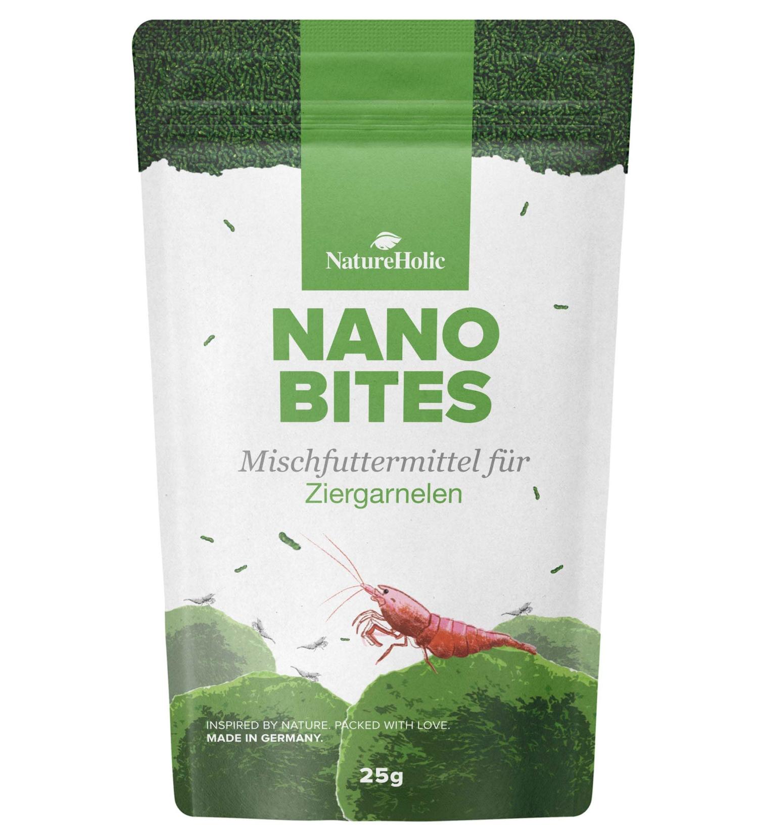 NatureHolic - Nano - Aquarium Shrimp Food - Basic Food for Daily Feeding - Suitable for Adult and Baby Shrimp - Quality Natural Ingredients - Buy Online on GoSupps.com