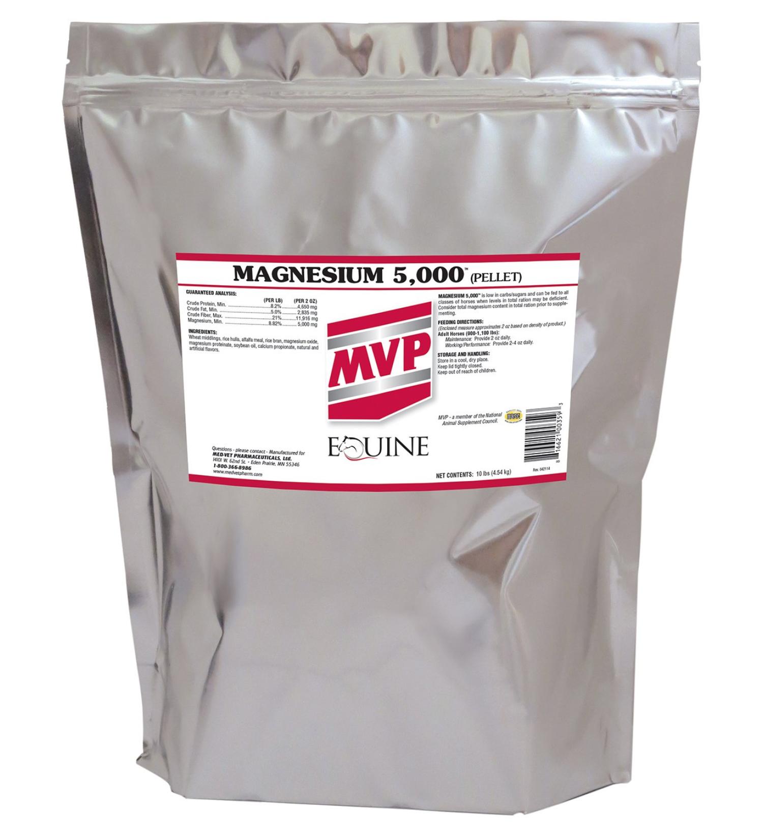 MVP Magnesium 5 000 (10lb) Calming/Metabolism/Muscle Function Support for Horses 10 Pound
