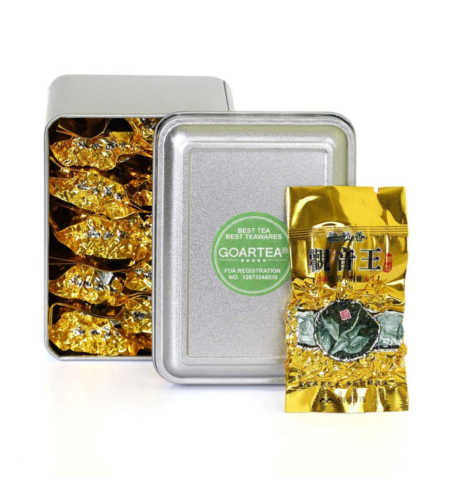 GOARTEA 10Pcs 8g Nonpareil Supreme Tieguanyin Oolong Tea - High Mountain Chinese Iron Goddess Fujian Anxi Tea - Buy Online on GoSupps.com