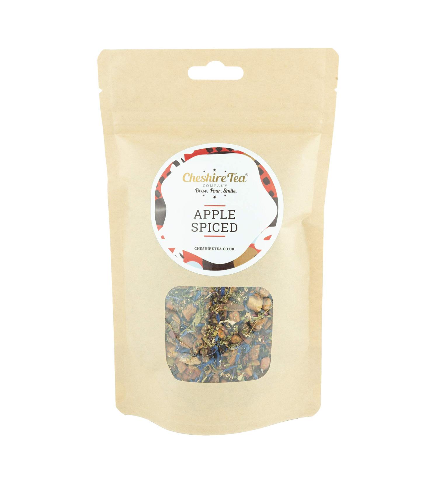Cheshire Tea Company Premium Apple Spiced - 100g Ethically Sourced Loose Leaf Fruit Infusion Tea Leaves - Buy Online on GoSupps.com