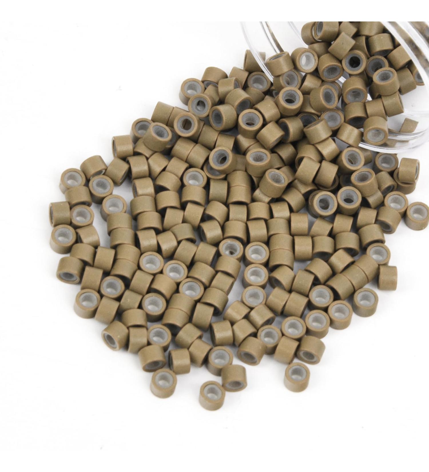 Vlasy 200 Pcs Silicone Micro Rings for I Tip Hair Extensions 4mm Micro Nano Beads Micro Links Hair Beads (Light Brown) Micro-4mm-200Pcs Light Brown - Buy Online on GoSupps.com