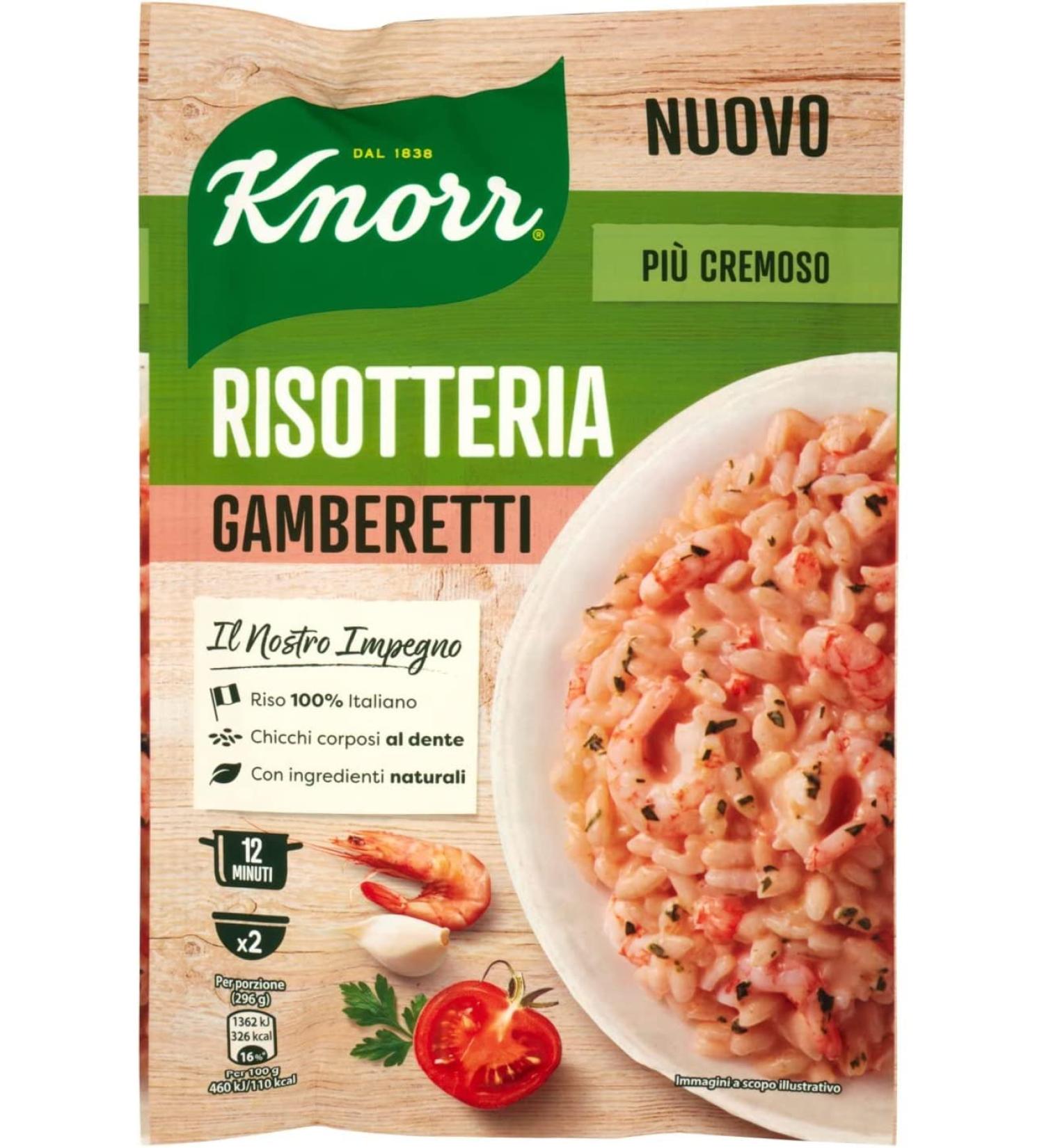  Knorr Knorr Risotto Gamberetti Pack of 12 rice shrimp 175g 100% Italian - Buy Online on GoSupps.com