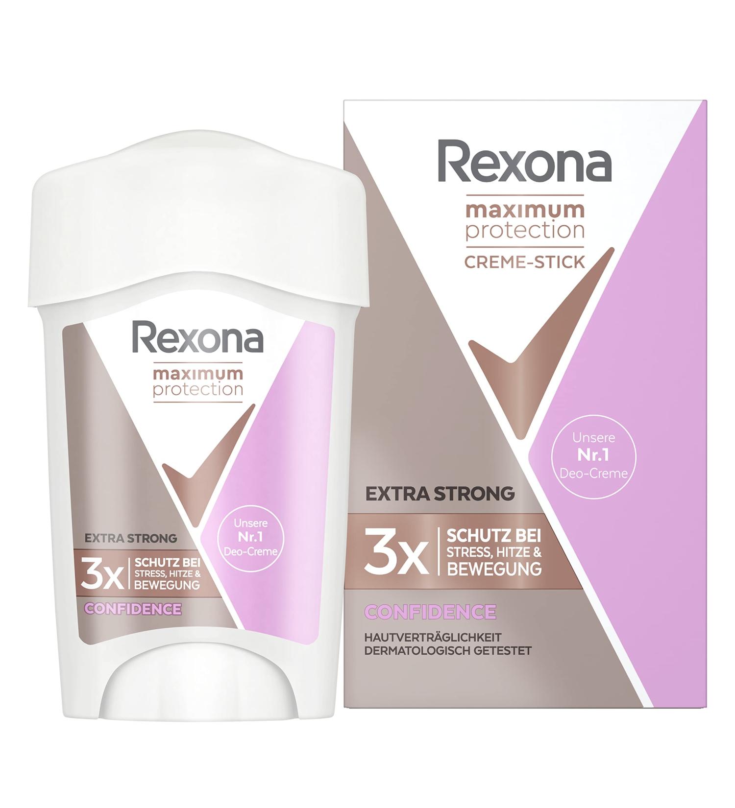 Rexona Maximum Protection Antiperspirant Deodorant Cream Confidence 45ml - Pack of 1 | 48-Hour Protection | Strong Sweat and Body Odor Defense | Women's Formula - Buy Online on GoSupps.com