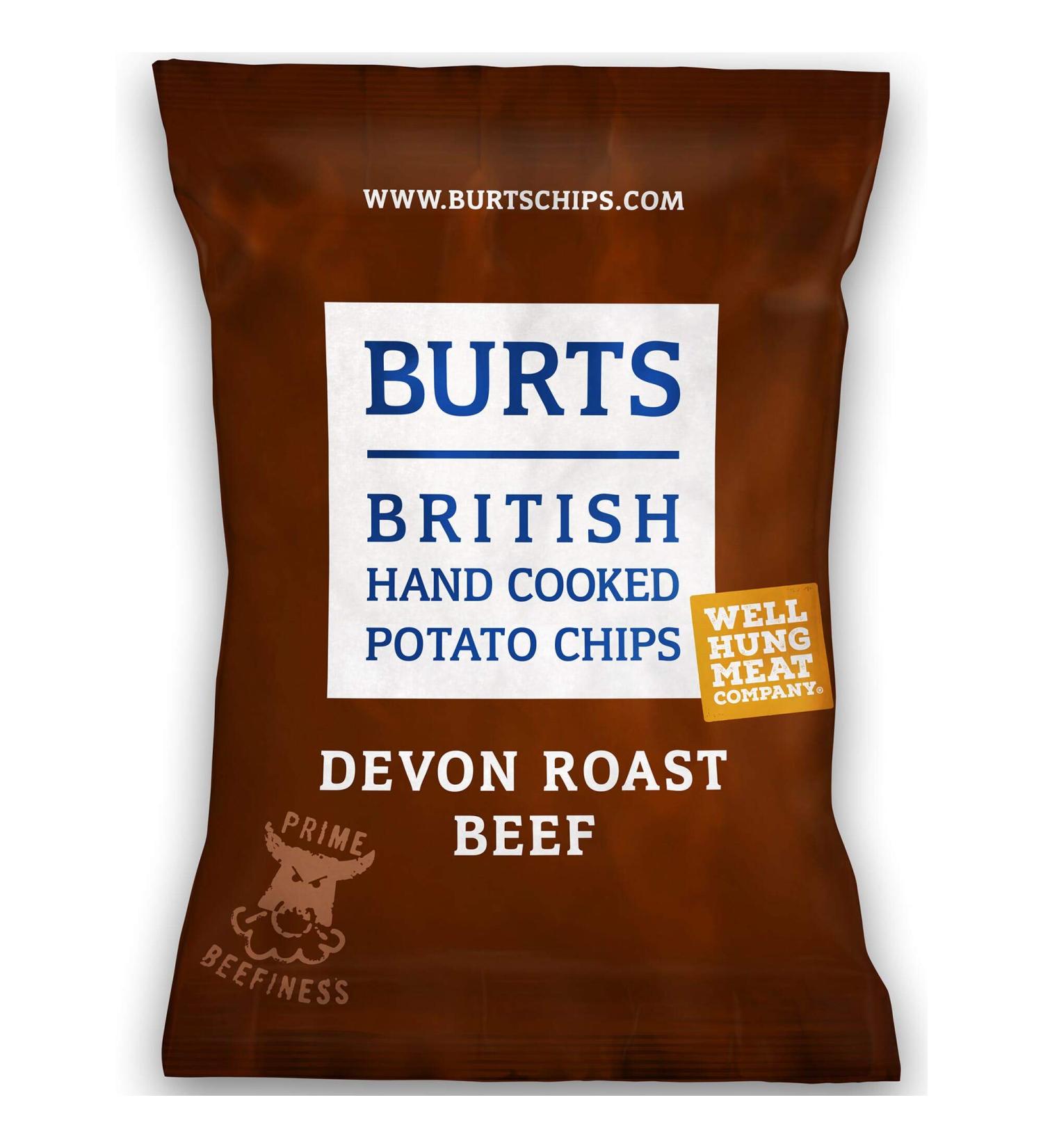 Burts Devon Roast Beef Crisps Gluten Free - 20x40g