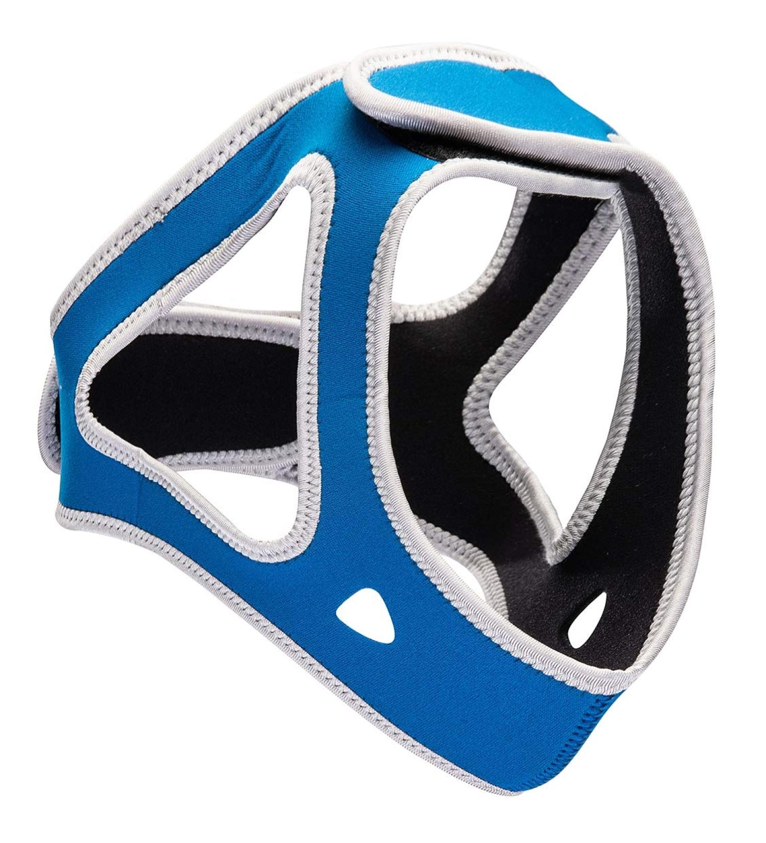WAKI HOME Anti-Snoring CPAP Chin Strap - Natural Sleep Relief - Adjustable Velcro - Breathable Fabric - Blue - Buy Online on GoSupps.com