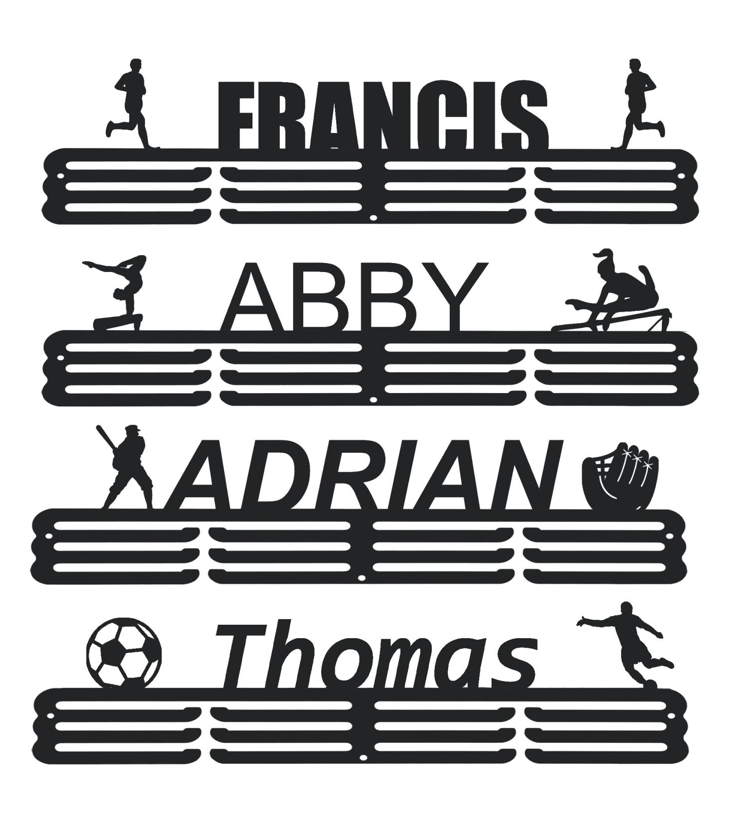 Personalized Medal Hanger Display Holder | Customizable for Athletes | Easy to Install - Buy Online on GoSupps.com