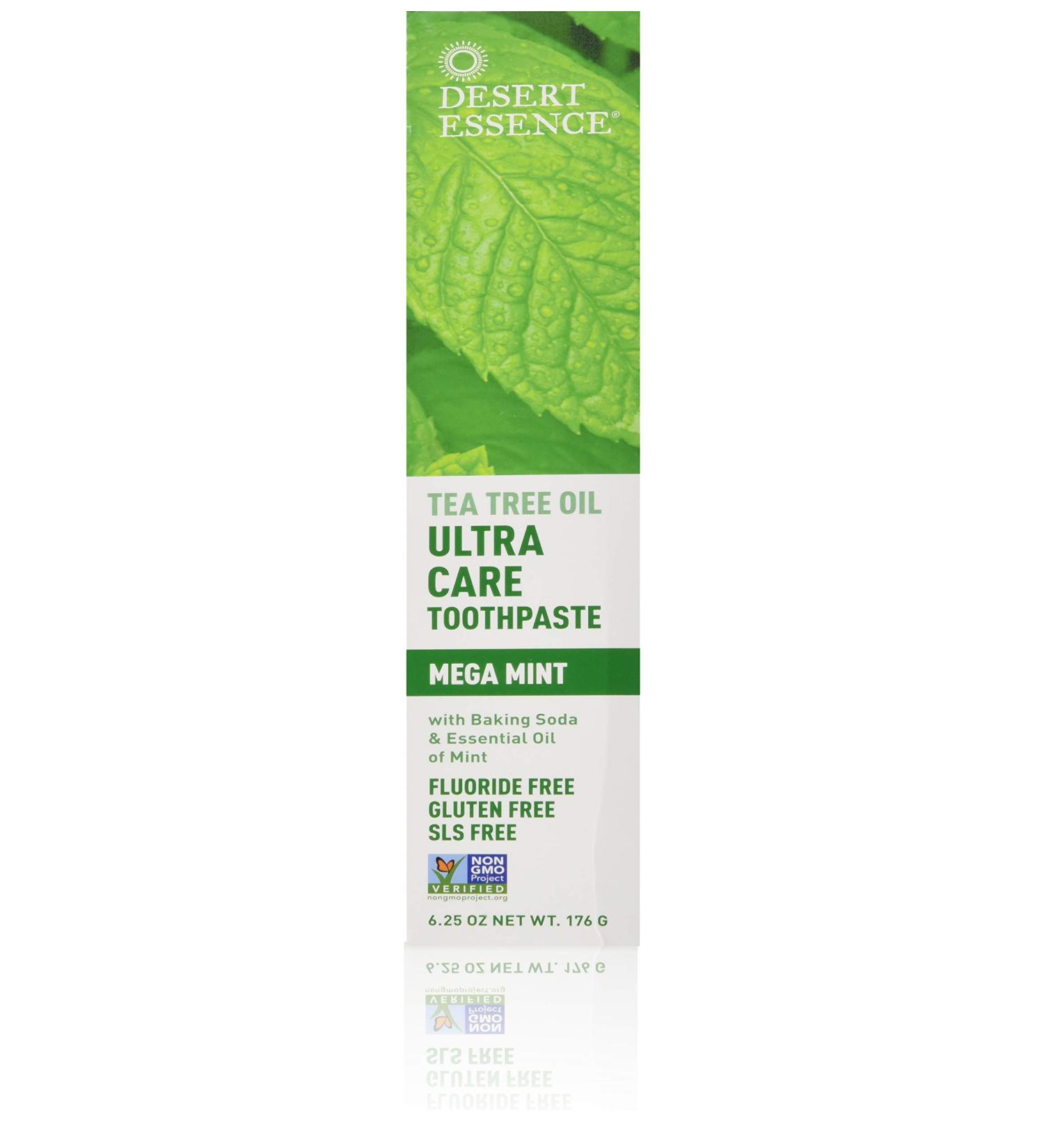 Desert Essence Tea Tree Oil Toothpaste - Mega Mint 6.25 oz | Natural Oral Care - Buy Online on GoSupps.com