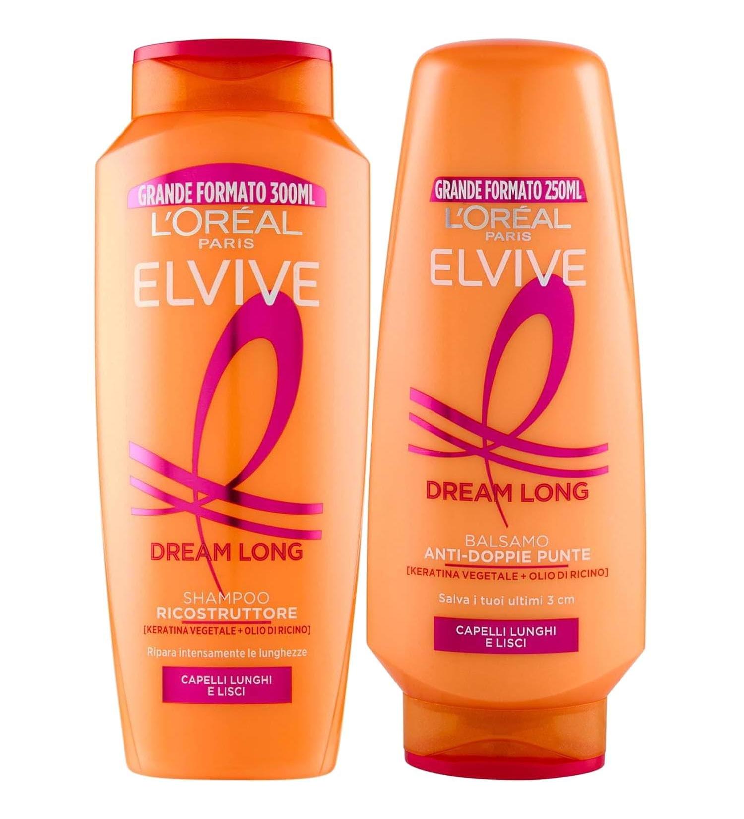  L'OR AL L'oreal Paris Elvive Hair Care Shampoo and Balm (Dream Long Shampoo 300 ml + Balm 250 ml) - Buy Online on GoSupps.com