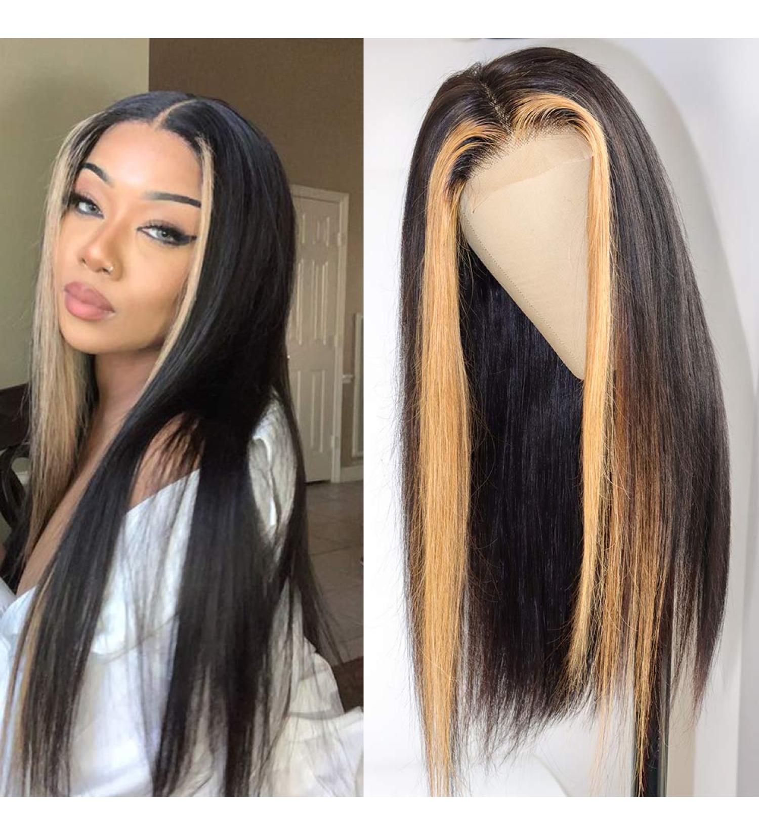 Brazilian Remy Hair Wig 22 Inch 4x4 Highlight Lace Closure - 220% Density, Ombre Color, 12A Grade - Buy Online on GoSupps.com