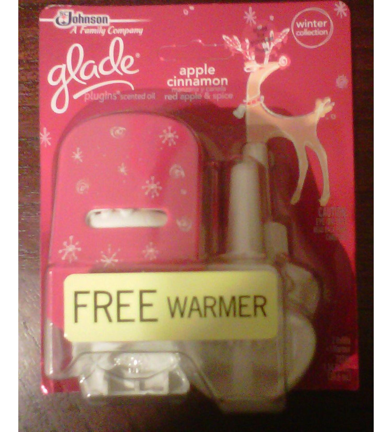 Glade PlugIns Winter Collection Set (1) Warmer & (2) Refills Apple Cinnamon