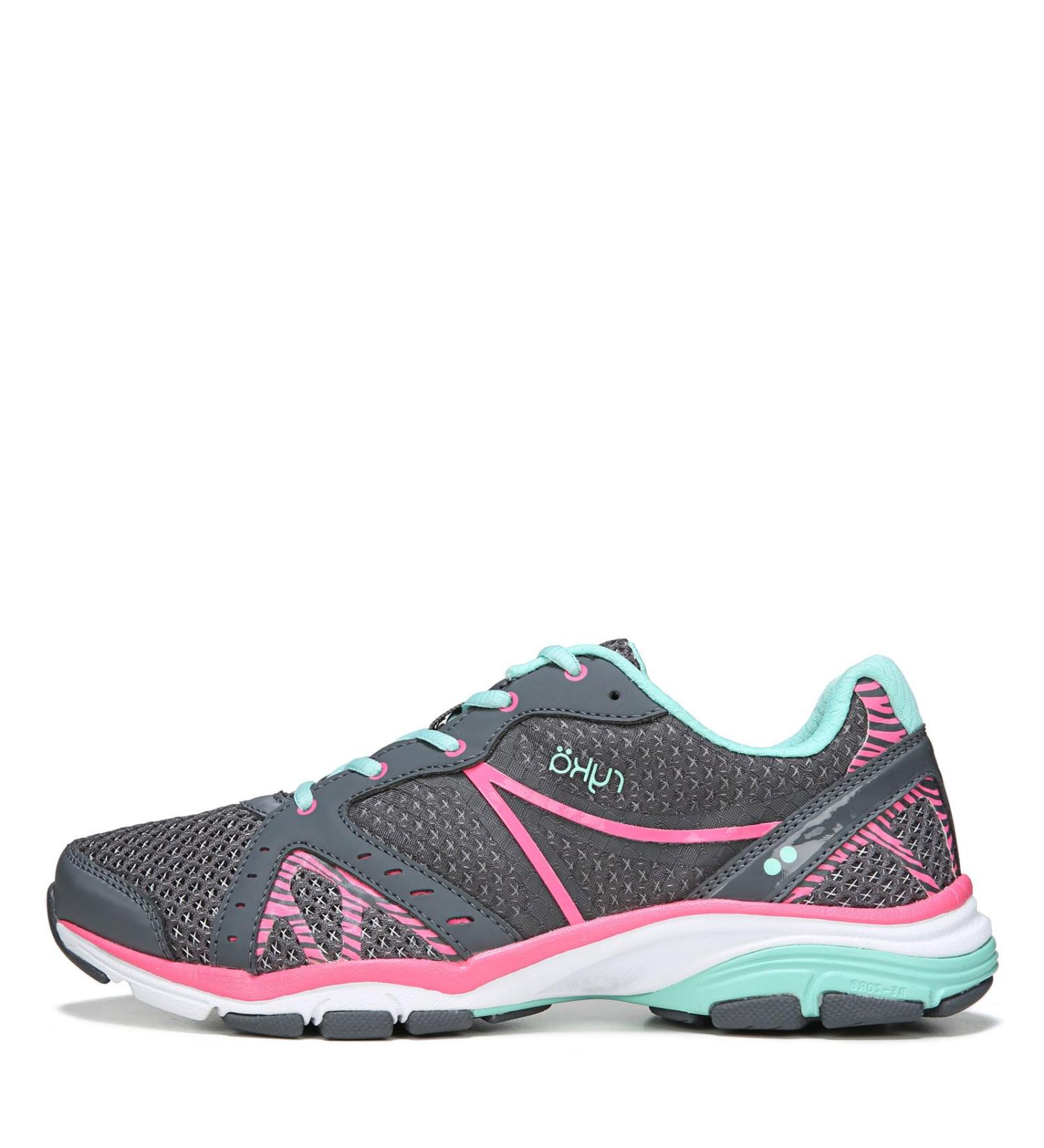 Ryka Women's Vida RZX Oxford - 35.5 EU - Iron Grey Hyper Pink Yucca Mint | International Shipping Available - Buy Online on GoSupps.com