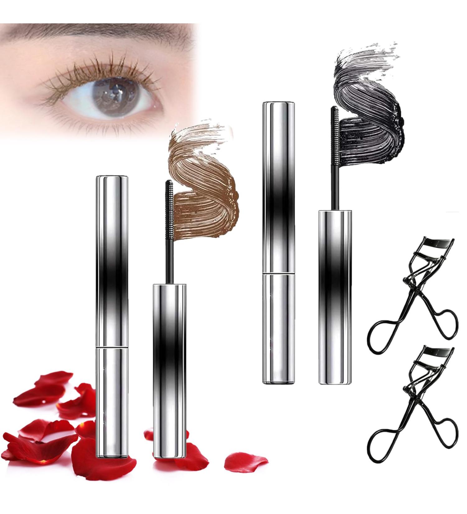 Vivavogue Lash Kapeine Iron Wand Mascara Vervaci Iron Rod Mascara Waterproof Vervaci Mascara 3d Curling Eyelash Iron Mascara with Eyelash Curler Long-Lasting and Smudge (2*Mix) - Buy Online on GoSupps.com