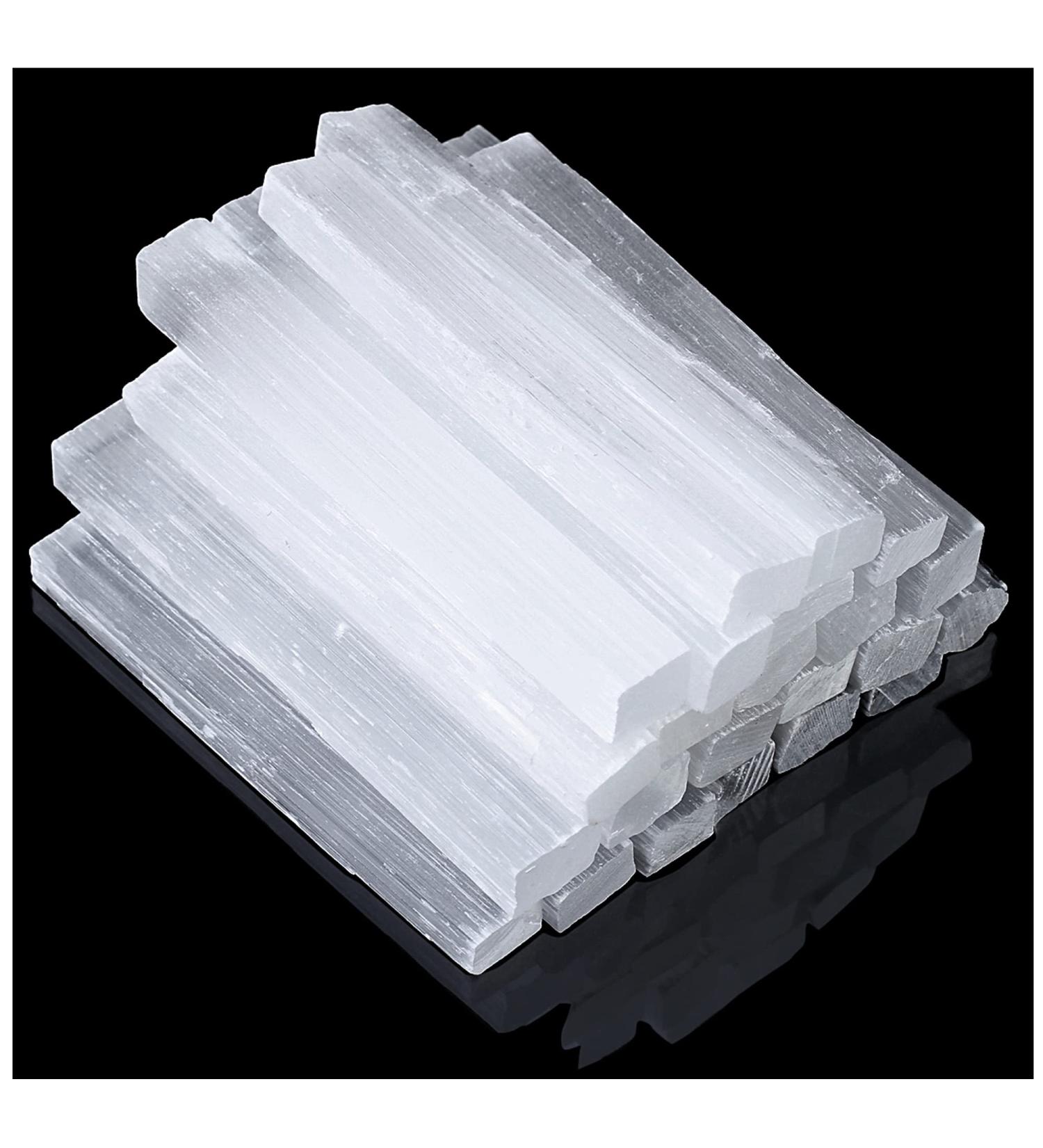 Buy XIANNVXI 4-Inch Selenite Sticks - 12PC Raw Rough Crystal Wands for Healing Reiki & Wiccan Altar Supplies - Buy Online on GoSupps.com