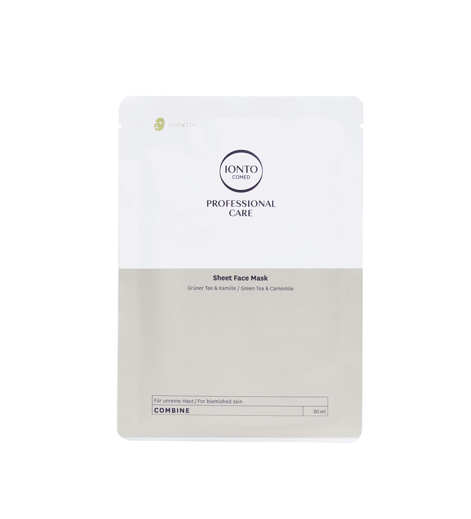 Ionto Comed Green Tea Sheet Face Mask - Hydrating & Soothing 3 x 30 ml | International Shipping Available - Buy Online on GoSupps.com