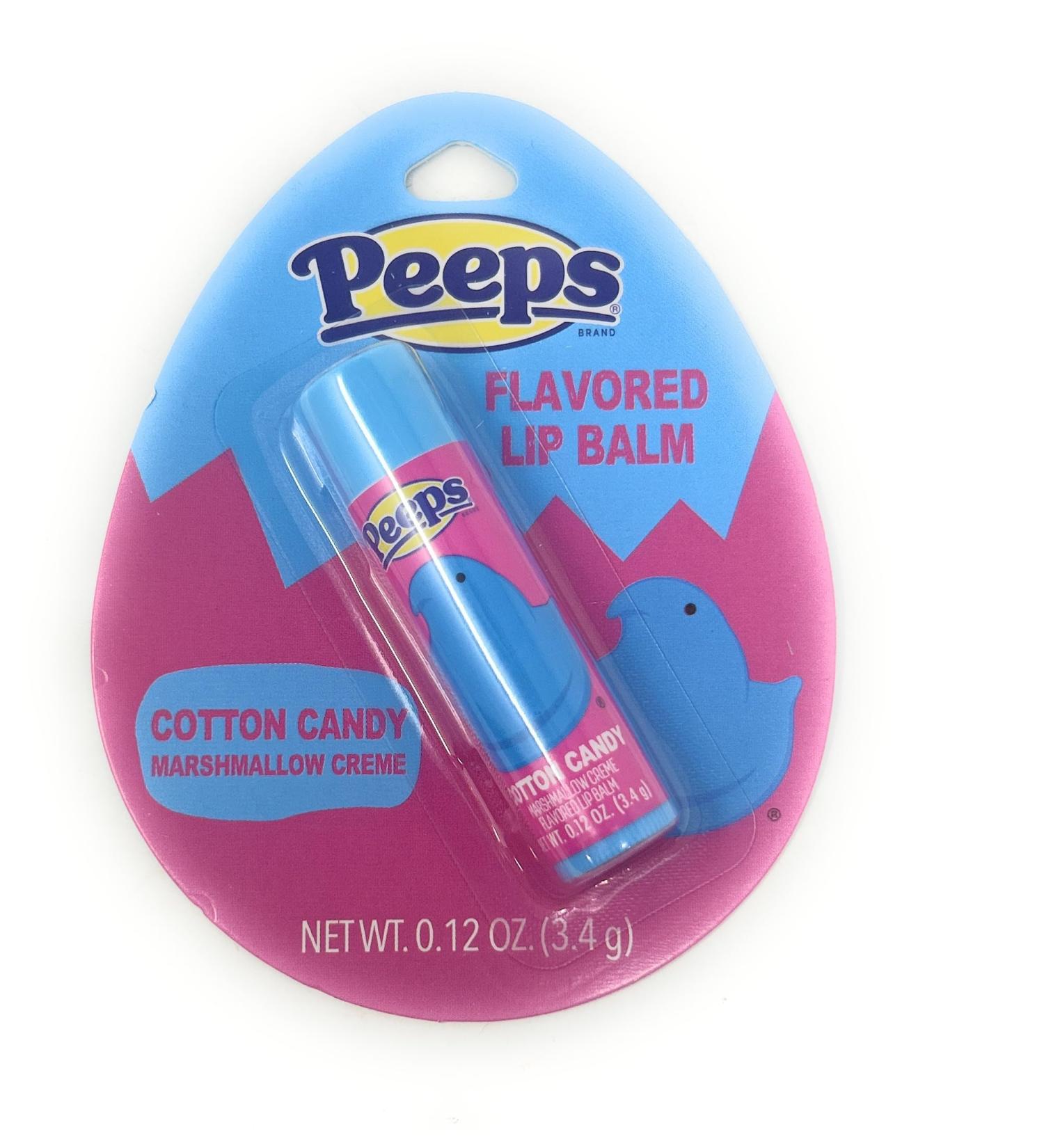 Peeps Flavored Lip Balm Cotton Candy Marshmallow Creme 0.12 oz - 1 count