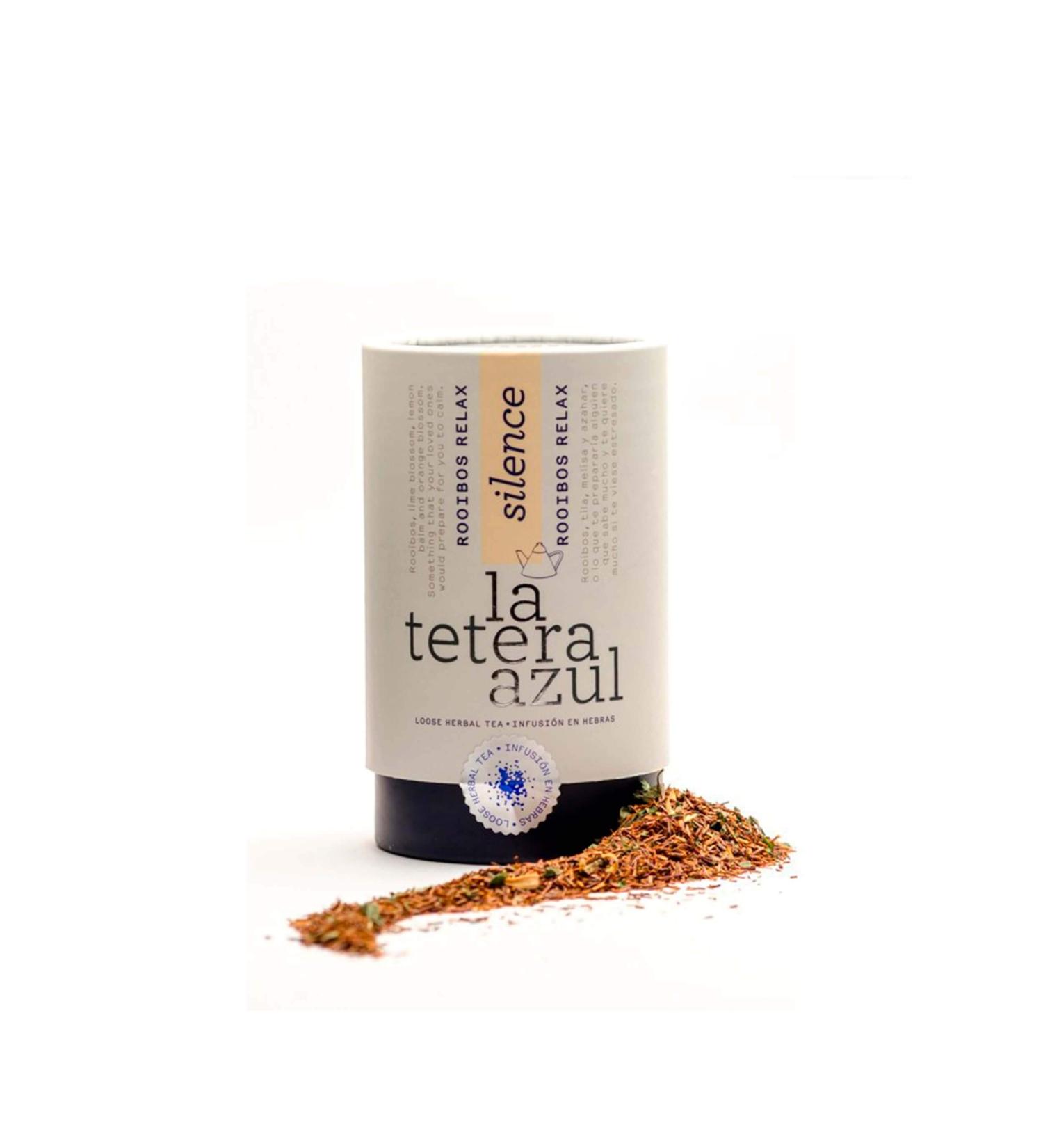 PHARMADUS LA TETERA AZUL Premium Rooibos Infusion With Tila Melissa And Orange Blossom Relaxing infusion Rooibos Relax Bulk jar of 115 grams for 46 infusions - Buy Online on GoSupps.com