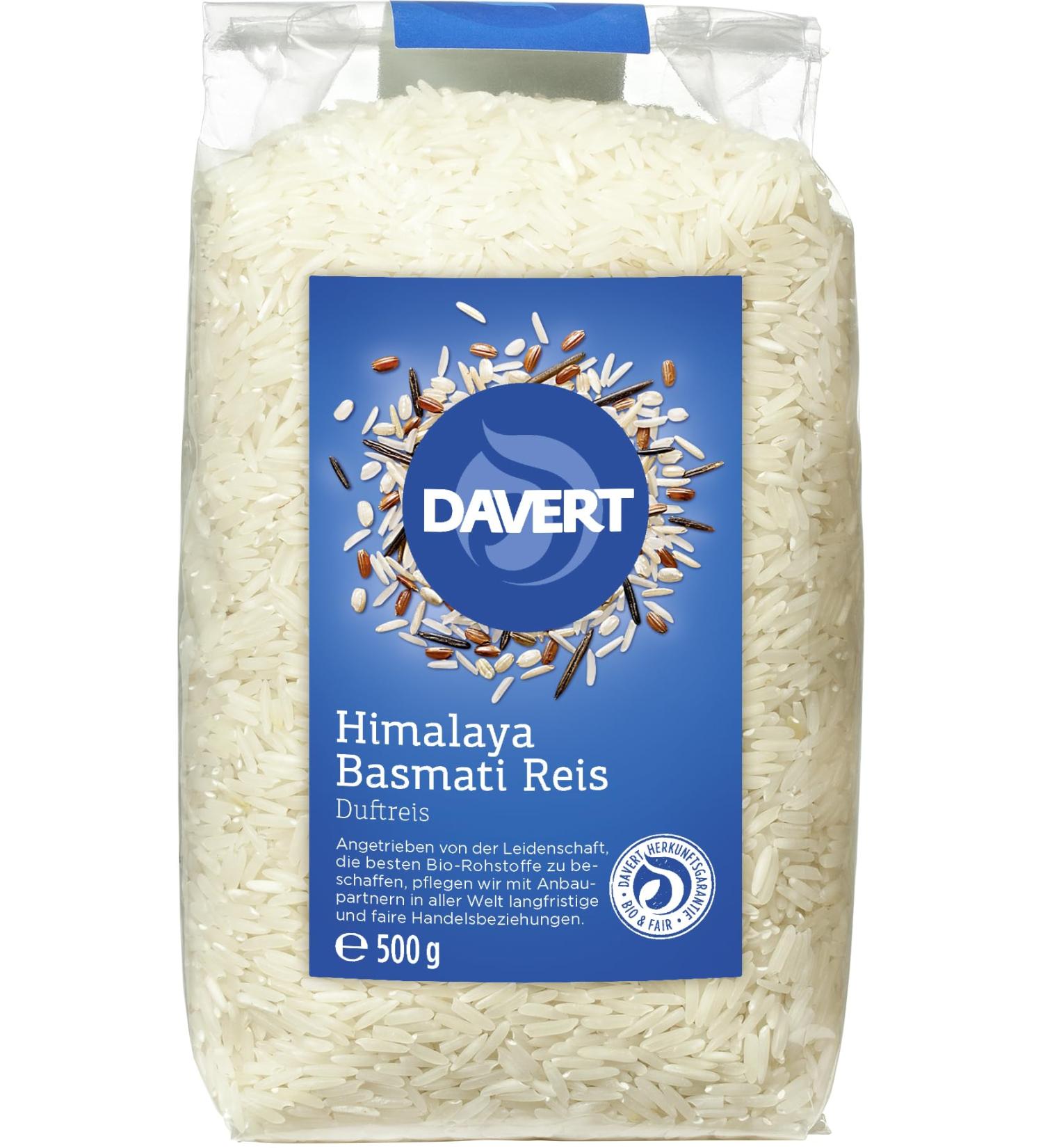 Davert Organic Himalaya Basmati Rice White 500 g (1 x 500 g)