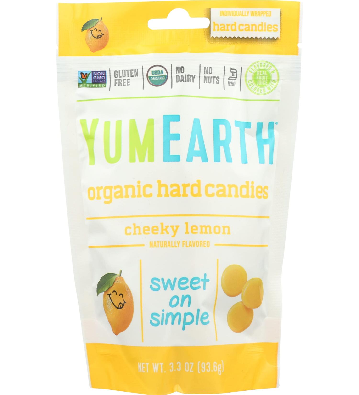 YumEarth Organic Hard Candies Cheeky Lemon 3.3 oz (93.6 g) - Buy Online on GoSupps.com