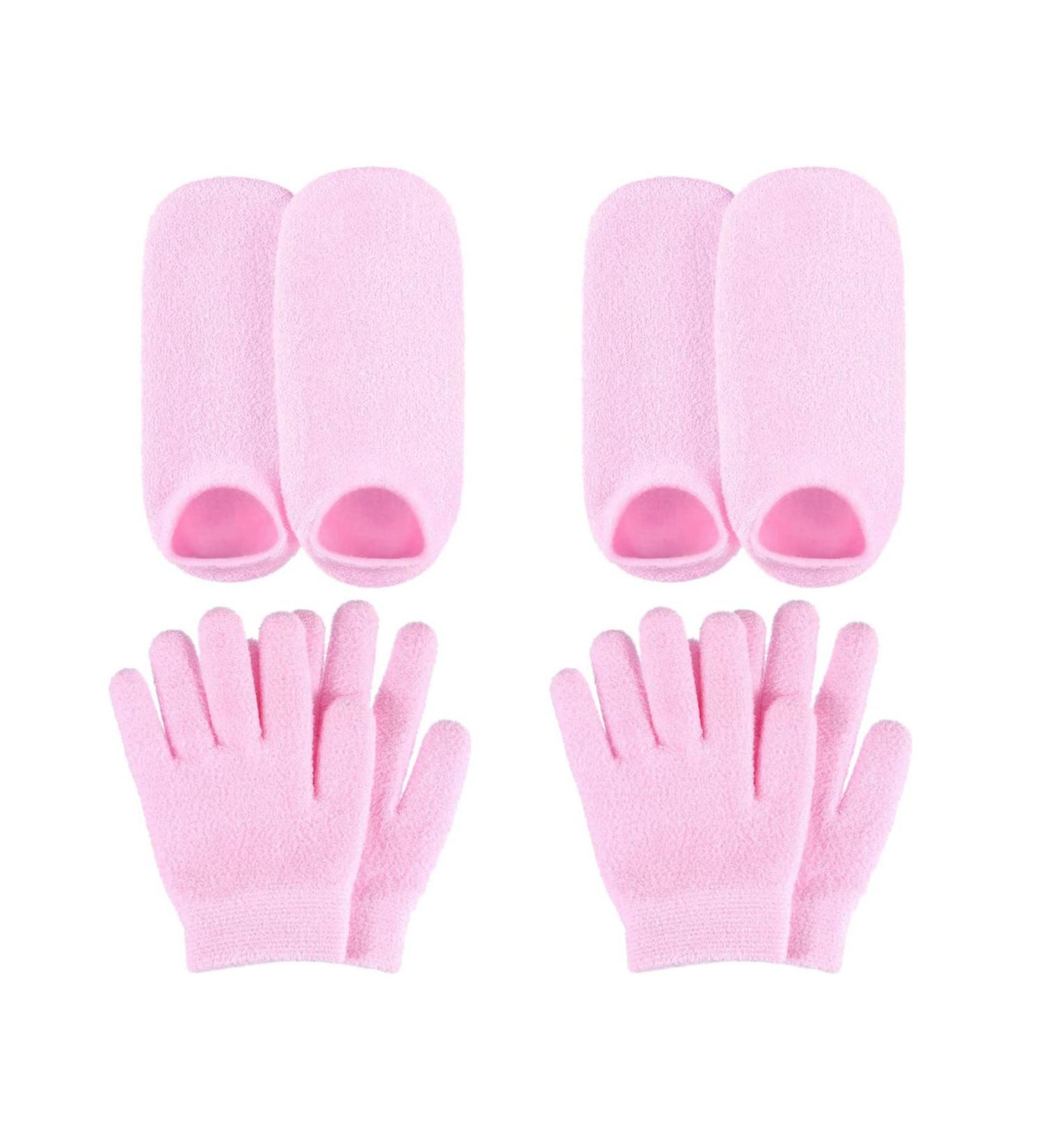 Echwave 2X Moisturizing Gel Socks Gloves Set Hands Feet Skin Whitening Care Beauty Spa Treatment Hydrating Cool Booties Socks - Buy Online on GoSupps.com