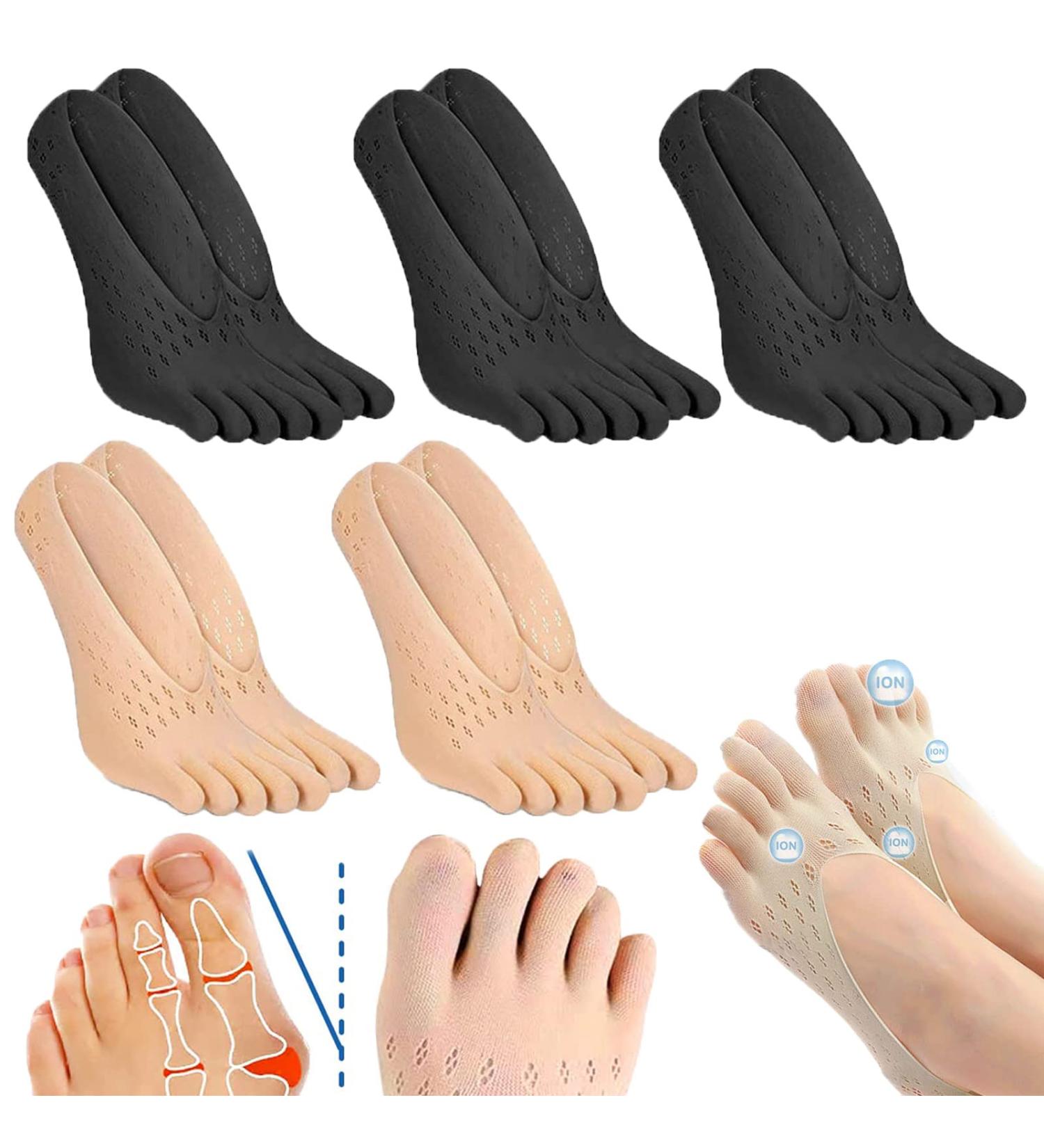 TYGHBN Projoint Antibunions Health Toe Socks for Women - Anti-Slip, Five Finger Design, Small Size (5 Pair Mix) - Buy Online on GoSupps.com