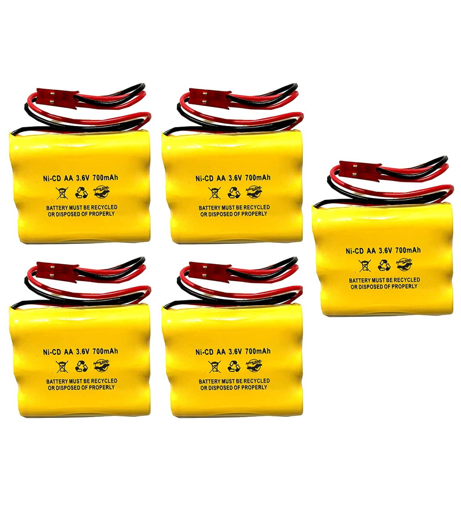 Buy Custom-93 NNYXSB LPX70RWH 3.6V 700mAh Exit Sign Emergency Light NiCad Battery Replacement (5 Pack) - International Shipping Available - Buy Online on GoSupps.com