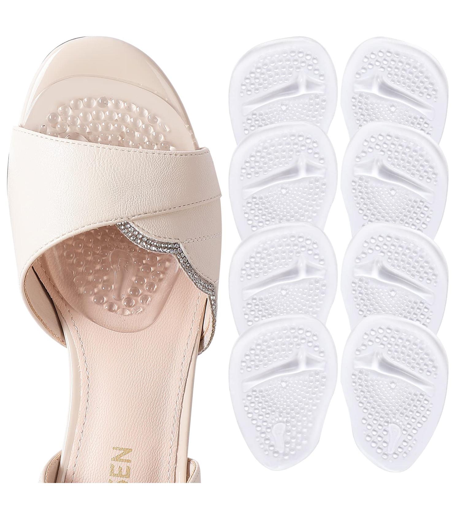 Metatarsal Pads for Foot Pain Relief - Soft Gel Ball of Foot Cushions for Men & Women | 4 Pairs Clear (4.2 x 2.8 - Buy Online on GoSupps.com