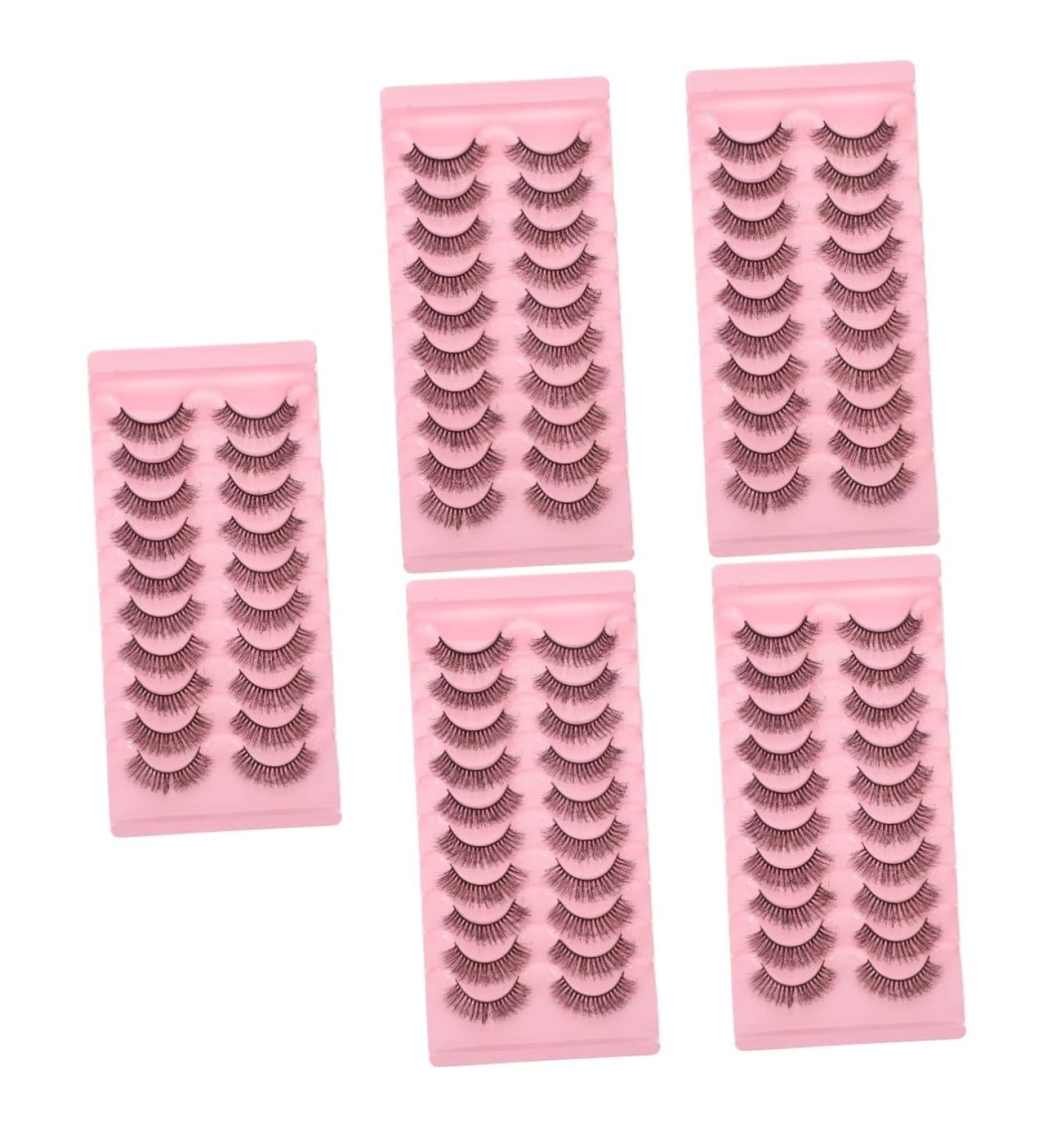 FOMIYES 50 Pairs False Eyelashes Eyelash False Lashes Wispy Fake Lashes Women Natural Eyelashes Makeup False Eyelashes Fake Eyelashes Imitation Makeup Tools Miss European and American - Buy Online on GoSupps.com