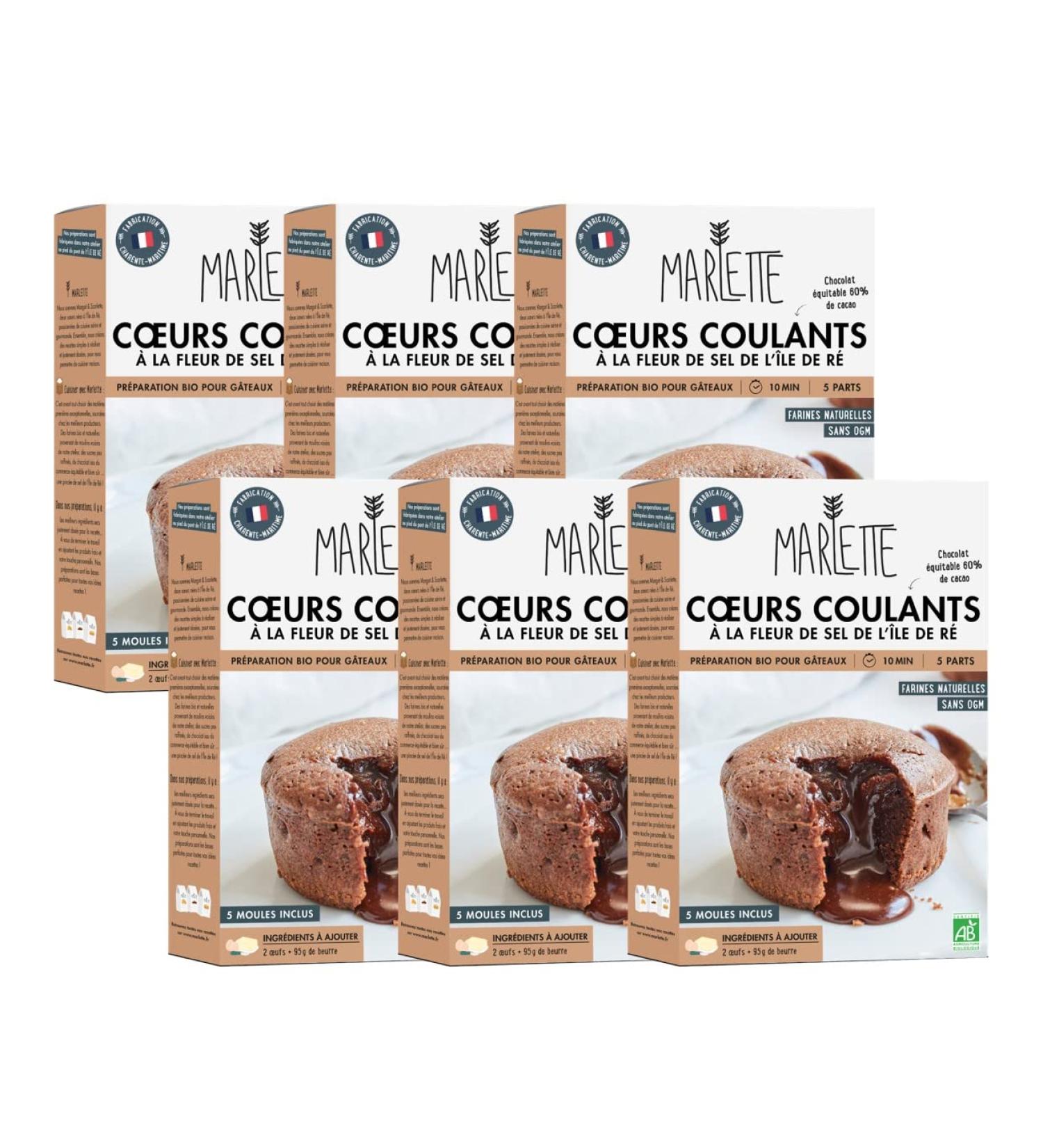 Marlette - Preparation for chocolate flowing heart (5 moulds included) 230 g Pack of 6 (6 x 230 g) - Buy Online on GoSupps.com