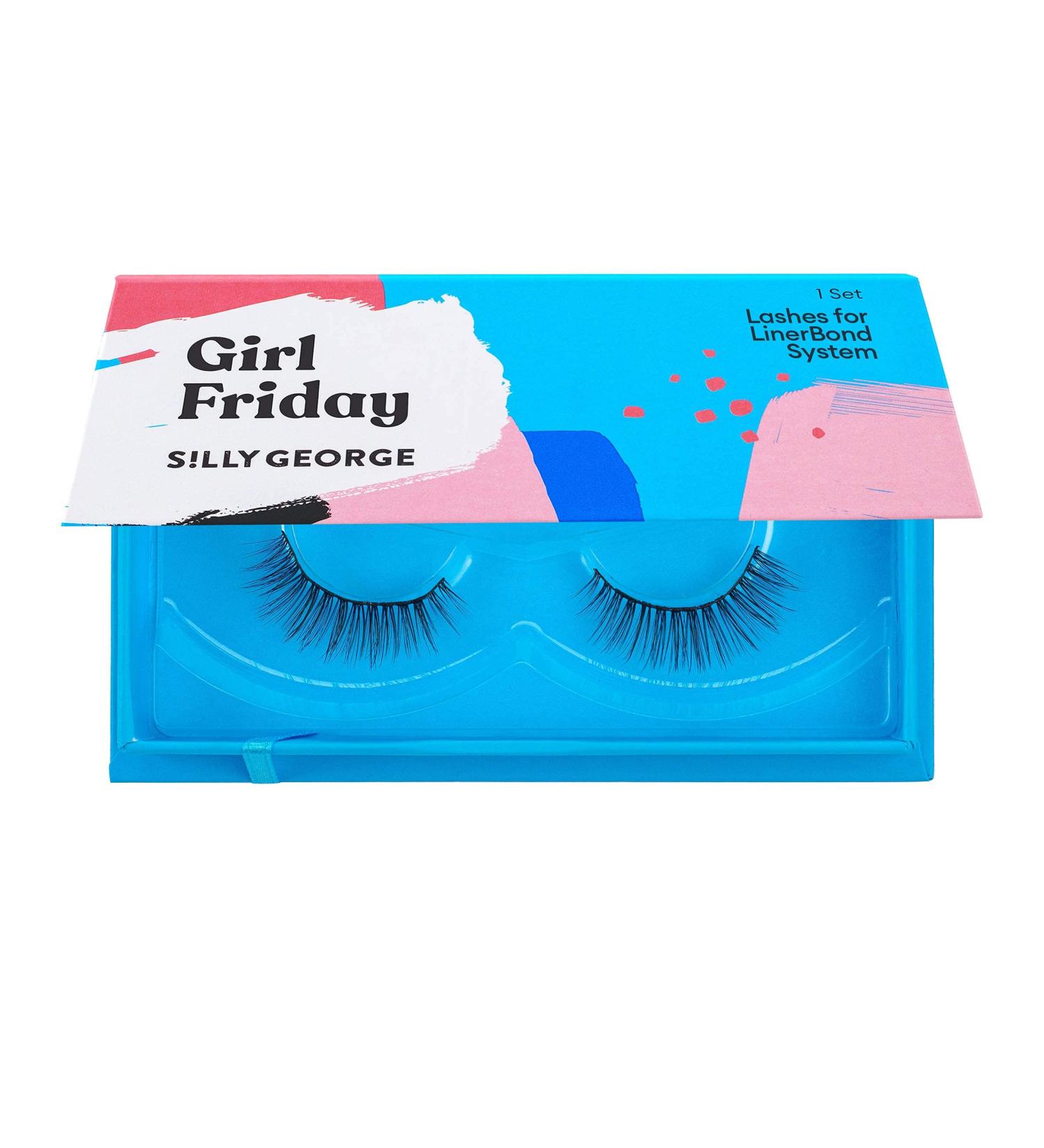 Silly George Girl Series Eyelashes - Luxurious Synthetic Silk | Lightweight & Wind Resistant | Easy to Apply & Reusable | Smudge-Free & Budge-Free | Cruelty-Free & Vegan - Girl Friday - Buy Online on GoSupps.com