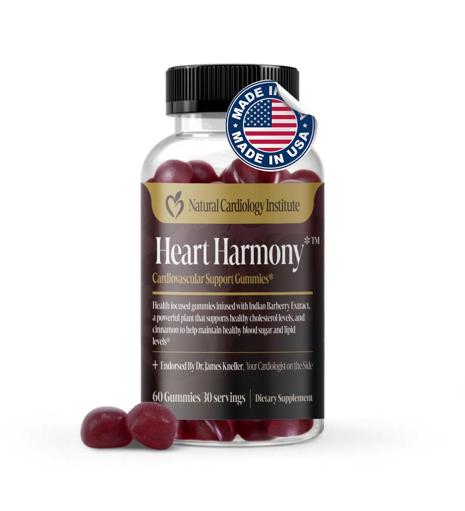 Heart Harmony Berberine Supplement Gummies with Ceylon Cinnamon High Potency berberine with Ceylon cinnamon for Metabolism Blood Sugar Support Healthy Lipid Balance Circulatory Wellness - Buy Online on GoSupps.com