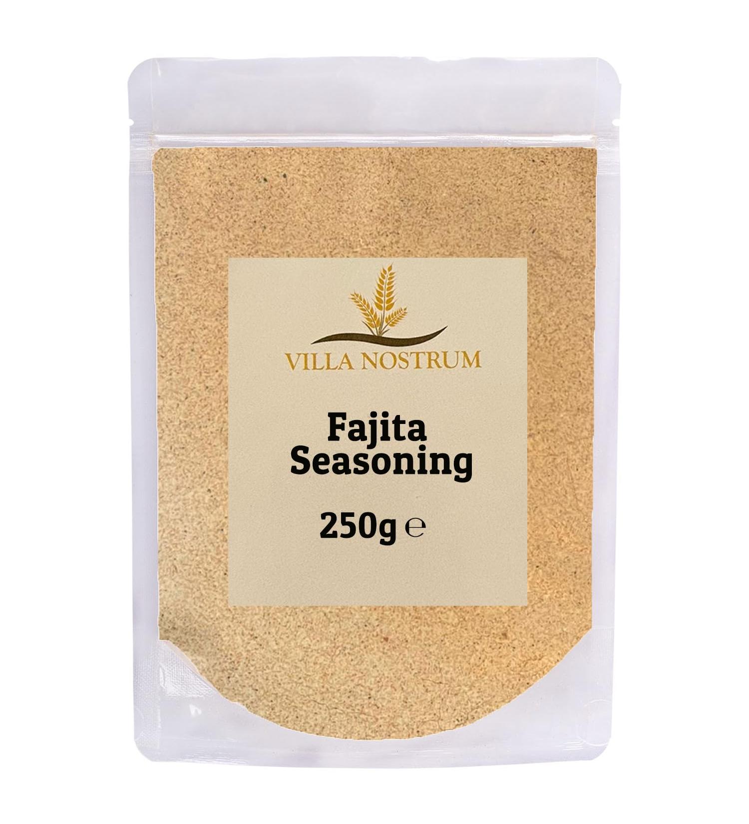 Villa Nostrum Fajita Seasoning 250g - Bold and Smoky Steak Fajita Spice for Grilling - Buy Online on GoSupps.com