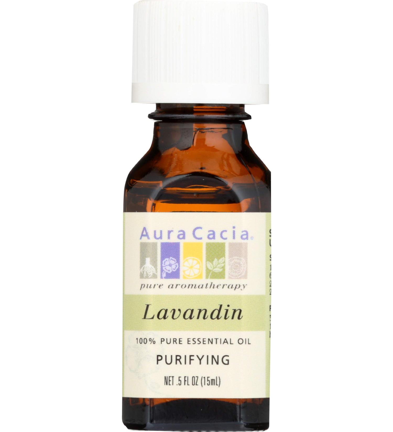 Aura Cacia 100% Pure Lavandin Essential Oil - 0.5 fl oz (15 ml) for Aromatherapy & Wellness - Buy Online on GoSupps.com