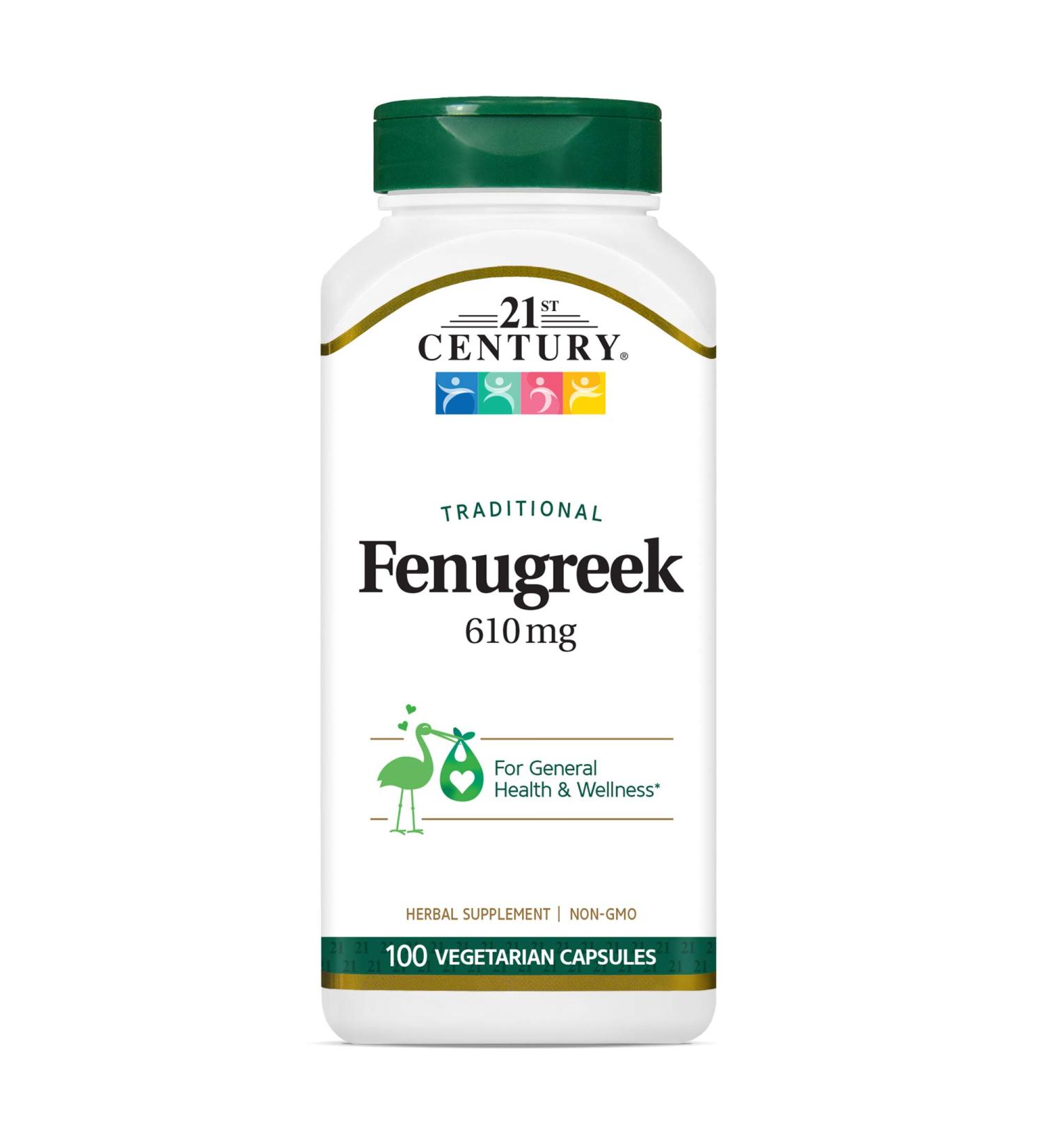 21st Century Fenugreek 610mg - 100 Vegetarian Capsules | Natural Herbal Supplement - Buy Online on GoSupps.com