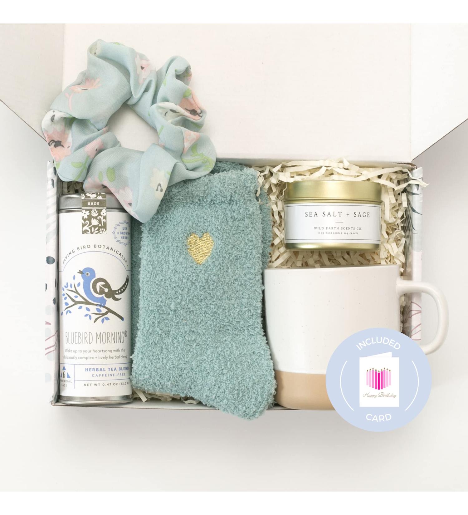 Bluebird Morning Tea & Mug Care Package | Gift for Her | Birthday, Get Well Soon, Sympathy, Self Care | Spa & Tea Set | Thank You & Holiday Gift - Buy Online on GoSupps.com