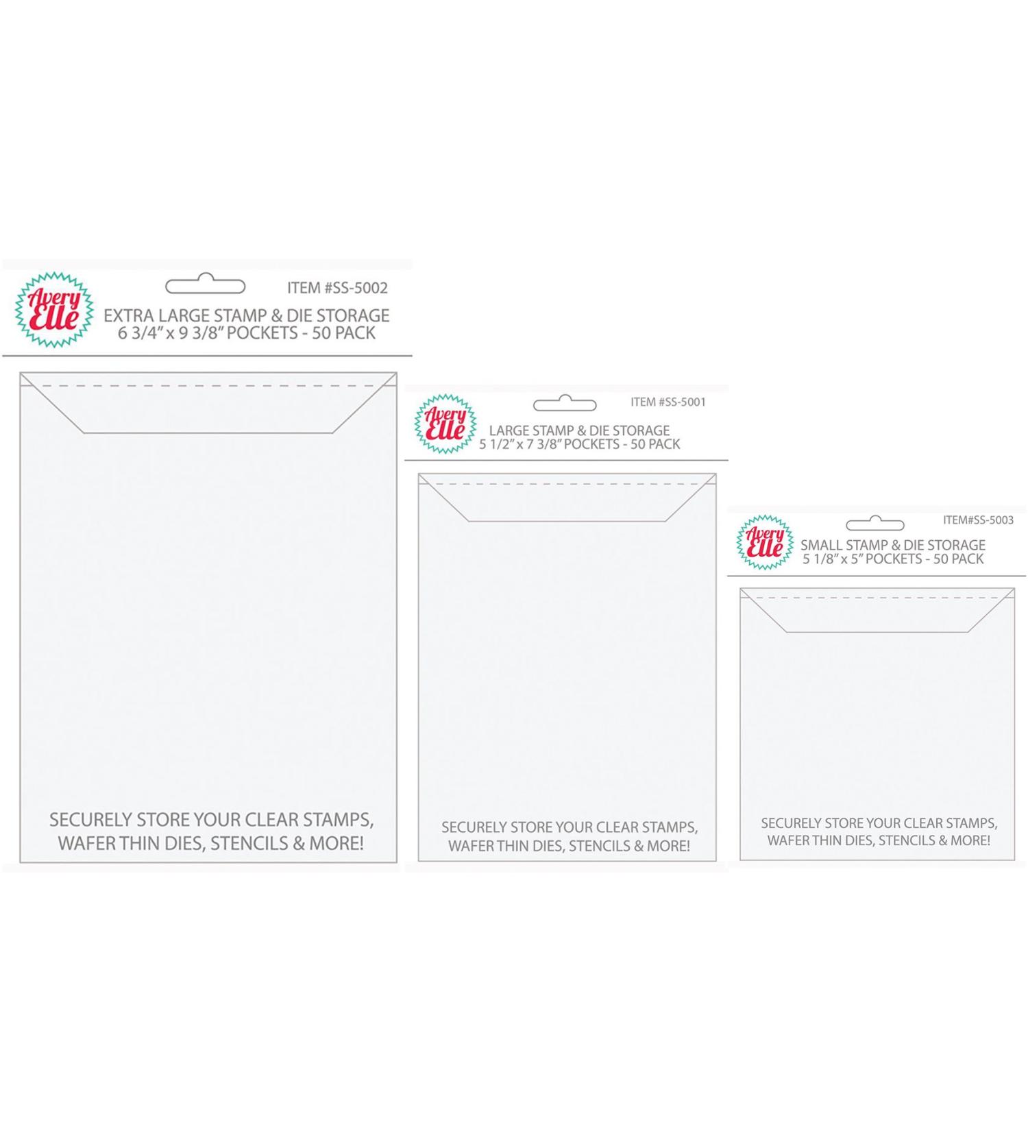 Avery Elle Stamp and Die Storage Pocket Bundle - Small, Large, Extra Large (Set of 3) - Buy Online on GoSupps.com