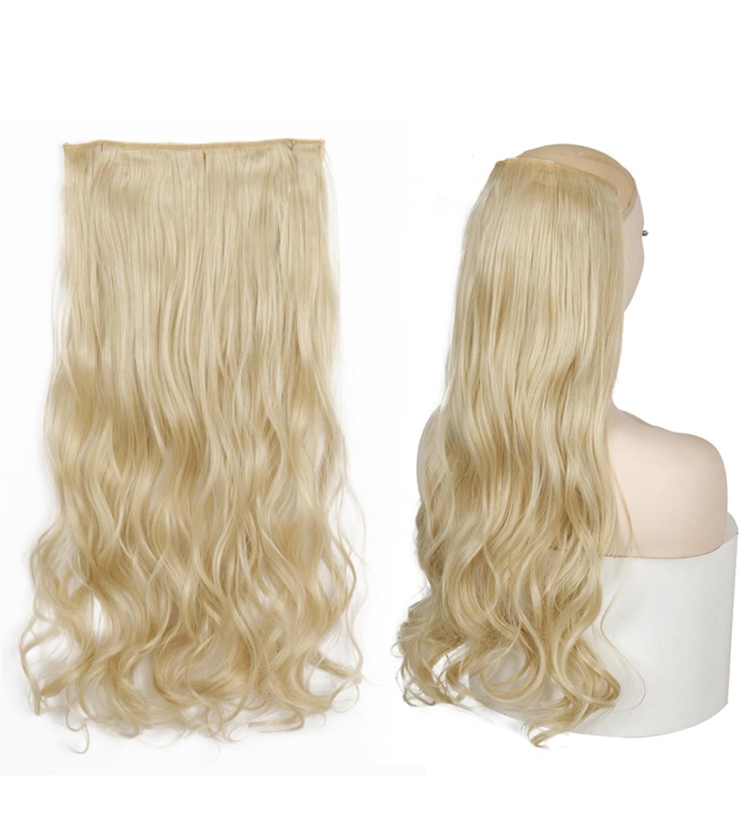 Hair Extensions 5 Clips Long Water Wave Hair Extensions Clips in High Temperature Fiber Clip in Hair Extensions Soft Synthetic Hairpieces for Women Hair Pieces(Sg88-22-613) - Buy Online on GoSupps.com