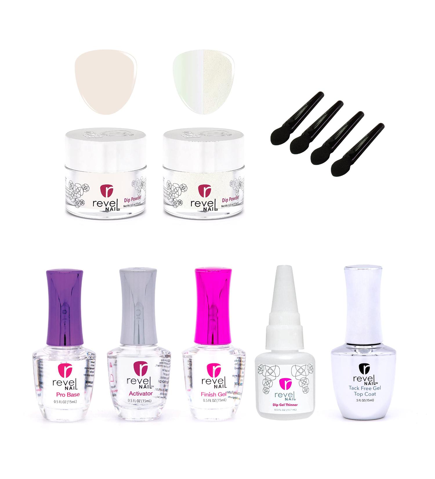 Revel Nail Chrome Dip Powder Starter Kit - Complete Manicure Set with Dip Powder and Liquid - Buy Online on GoSupps.com
