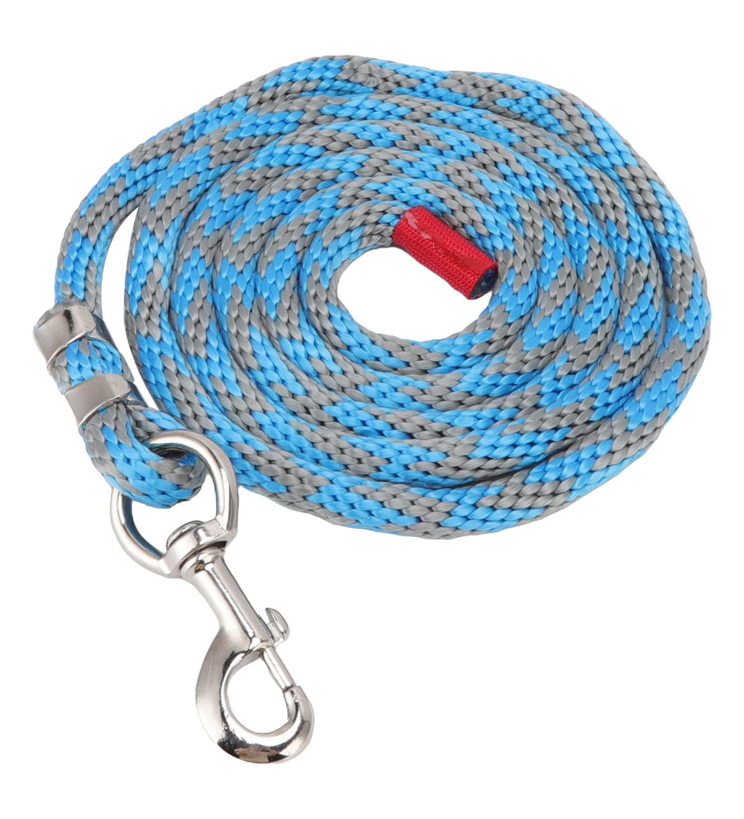 Nylon Horse Rope 8.2ft Nylon Heavy Duty Rope Lead with Alloy Hook for Horse Livestock Pet Blue Grey - Buy Online on GoSupps.com