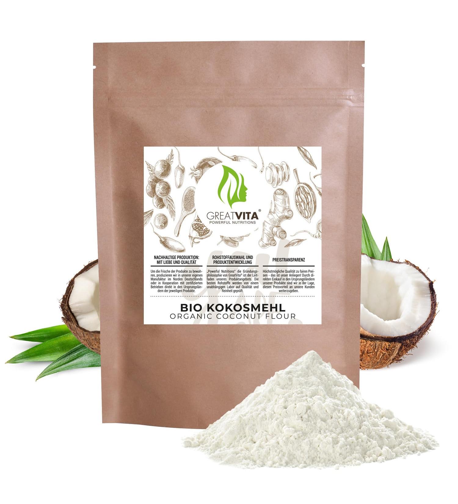 MeaVita Organic Coconut Flour 1 Pack (1 x 500 g) - Buy Online on GoSupps.com