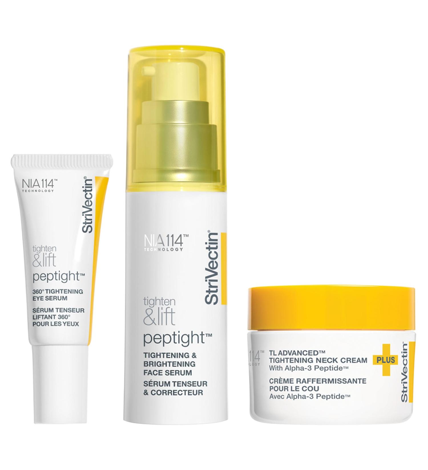 StriVectin Tighten & Lift Power Starters Trio Kit | 3-Piece Peptide Set for Face Eyes & Neck | Reduces Wrinkles & Fine Lines - Buy Online on GoSupps.com
