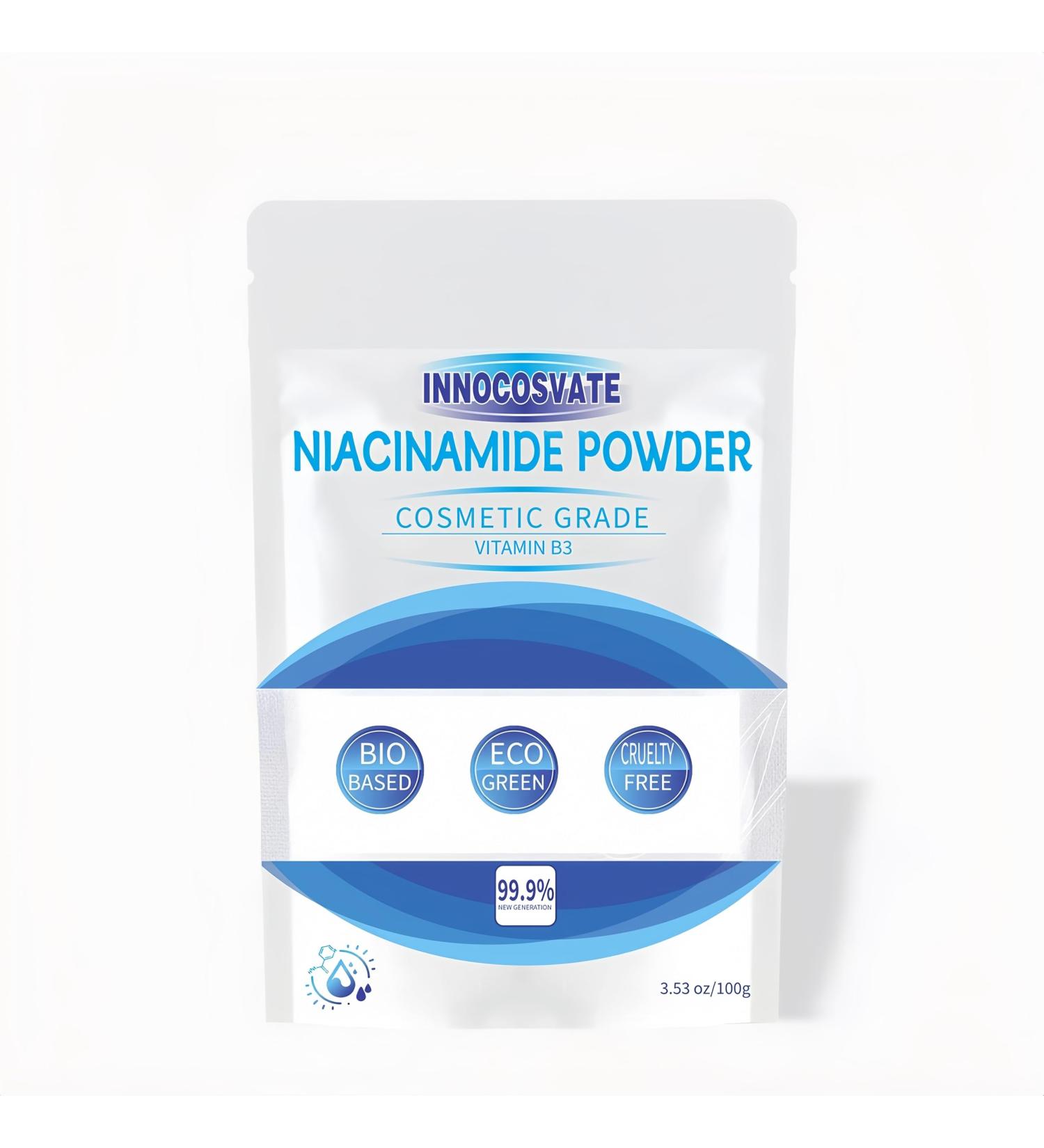 INNOCOSVATE 99.9% Pure Niacinamide Powder (Vitamin B3) Cosmetic Grade Sensitive Skin-Friendly Multi-Purpose DIY Skincare Solution - Buy Online on GoSupps.com
