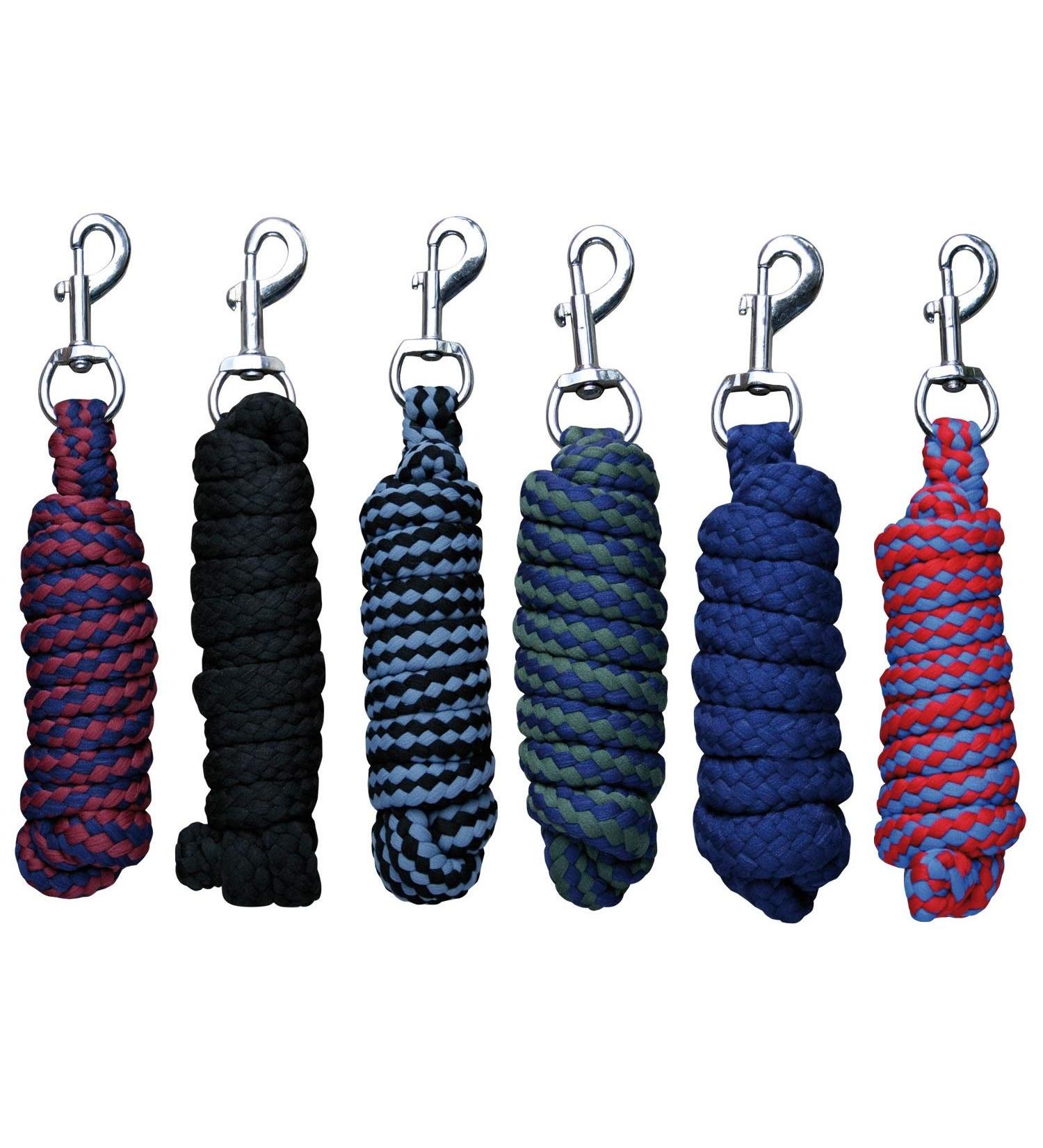 NETPROSHOP Soft tie rope horse lead rope with snap hook 1.80 m color selection color:Navy