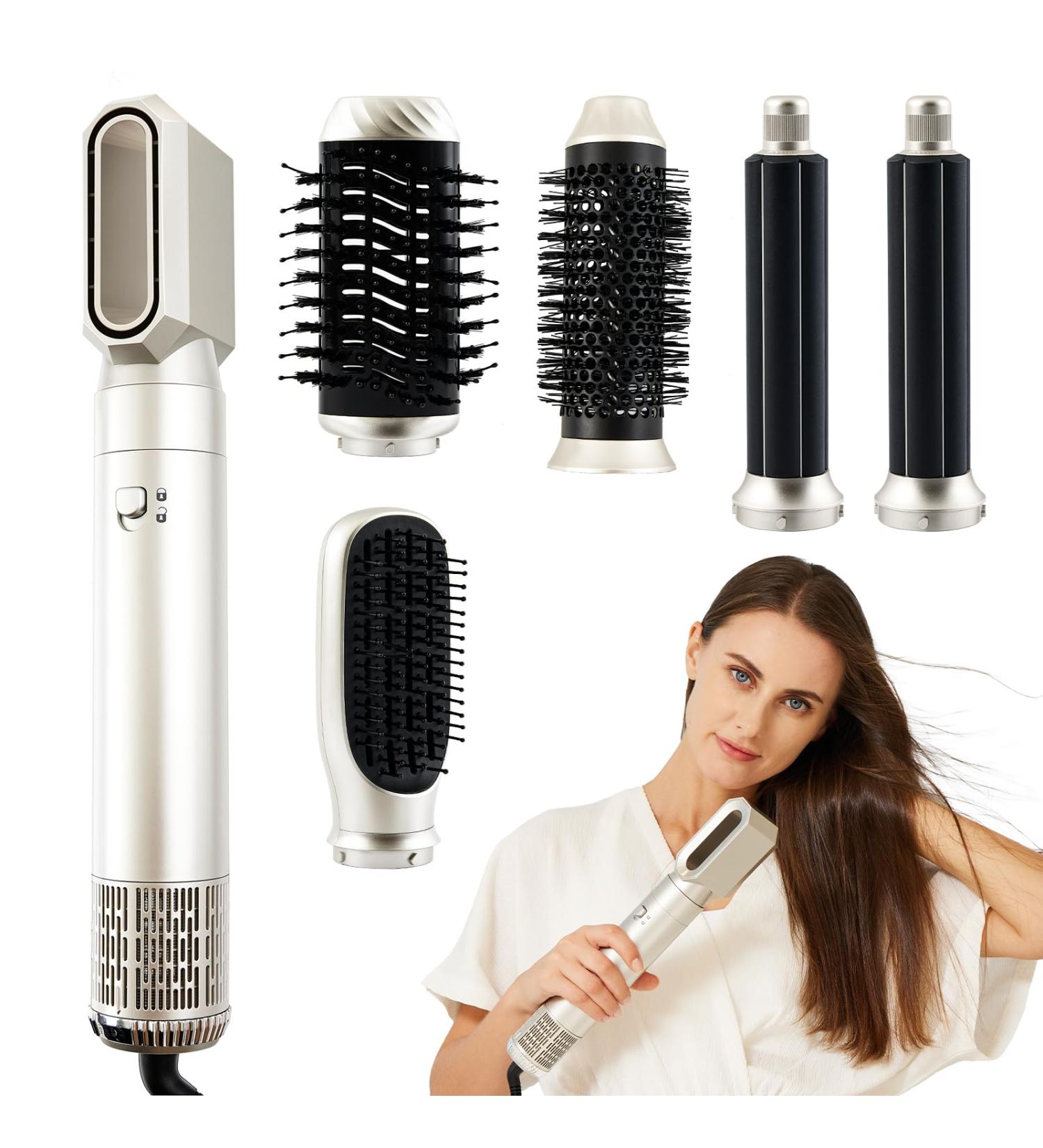 Buy 6 in 1 Hair Dryer Brush - 1000W Hot Air Styler & Curling Brush for Women | International Shipping - Buy Online on GoSupps.com