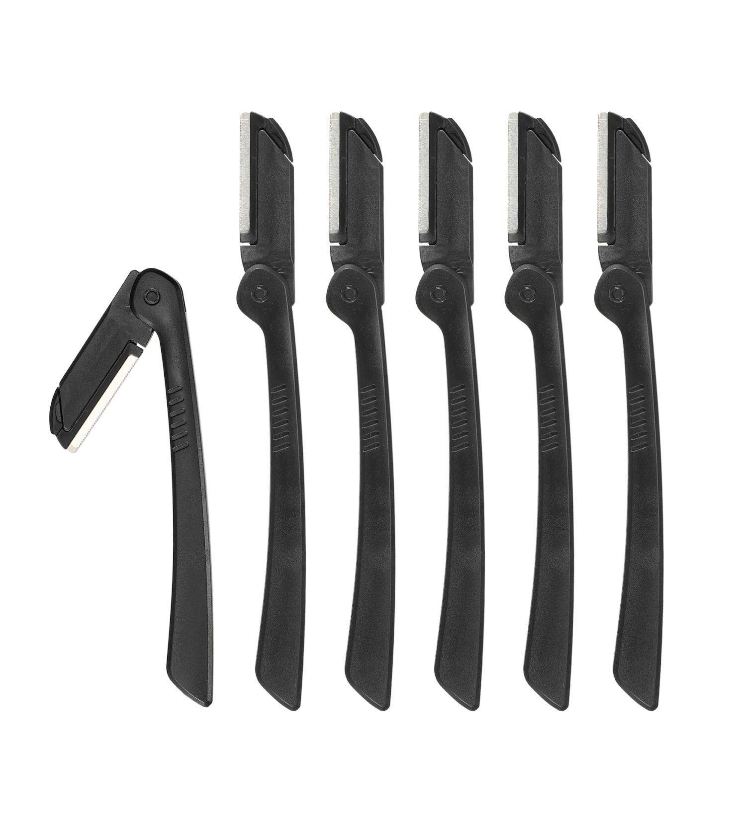 VOCOSTE 6 Pack Eyebrow Razors for Women - Foldable Facial Razors in Black | Premium Quality & Easy to Use | Perfect for Smooth Eyebrows & Facial Hair Removal - Shop Internationally - Buy Online on GoSupps.com