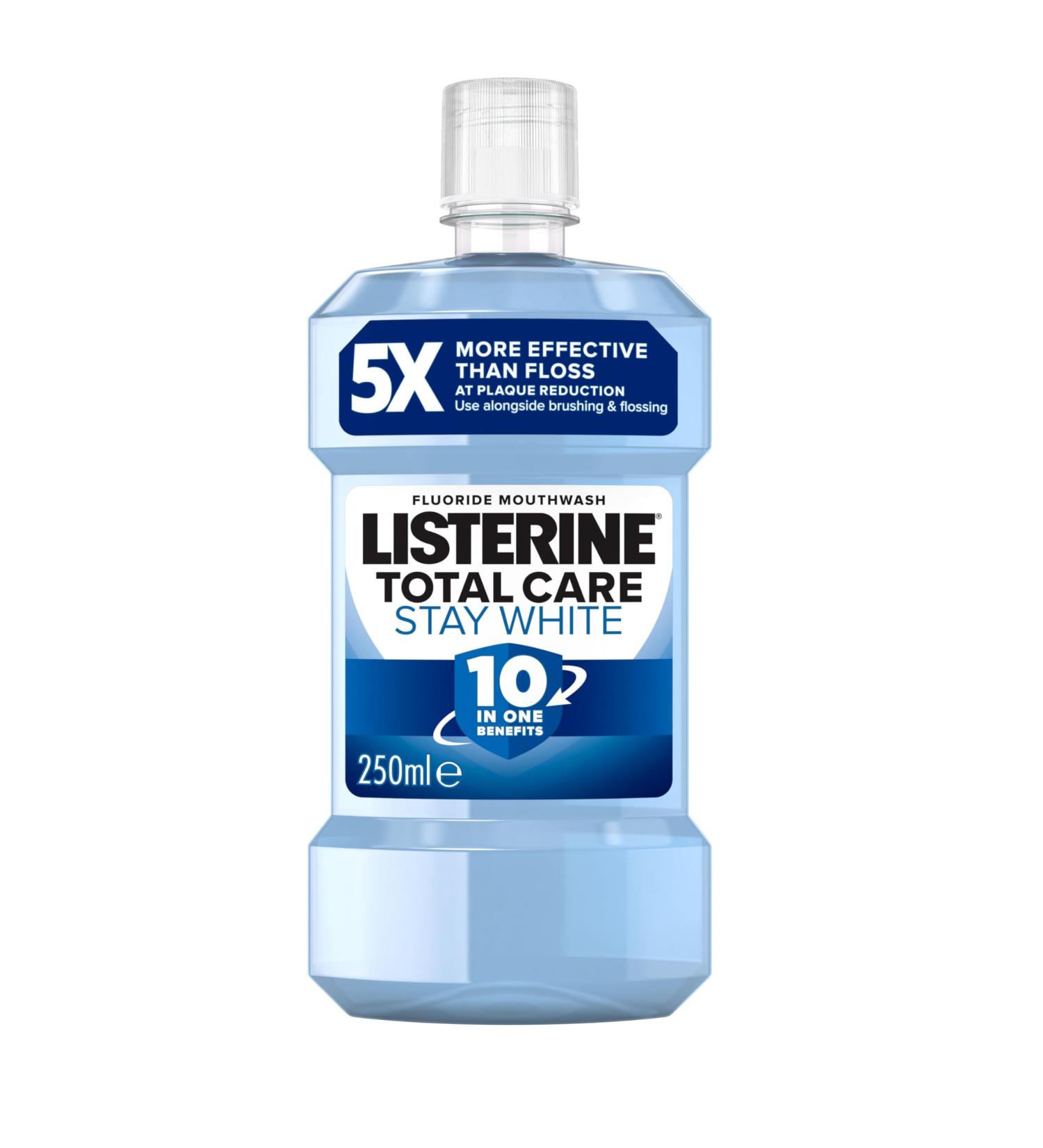 Listerine Total Care Stay White Mouthwash 250ml - Pack of 1 - Buy Online on GoSupps.com