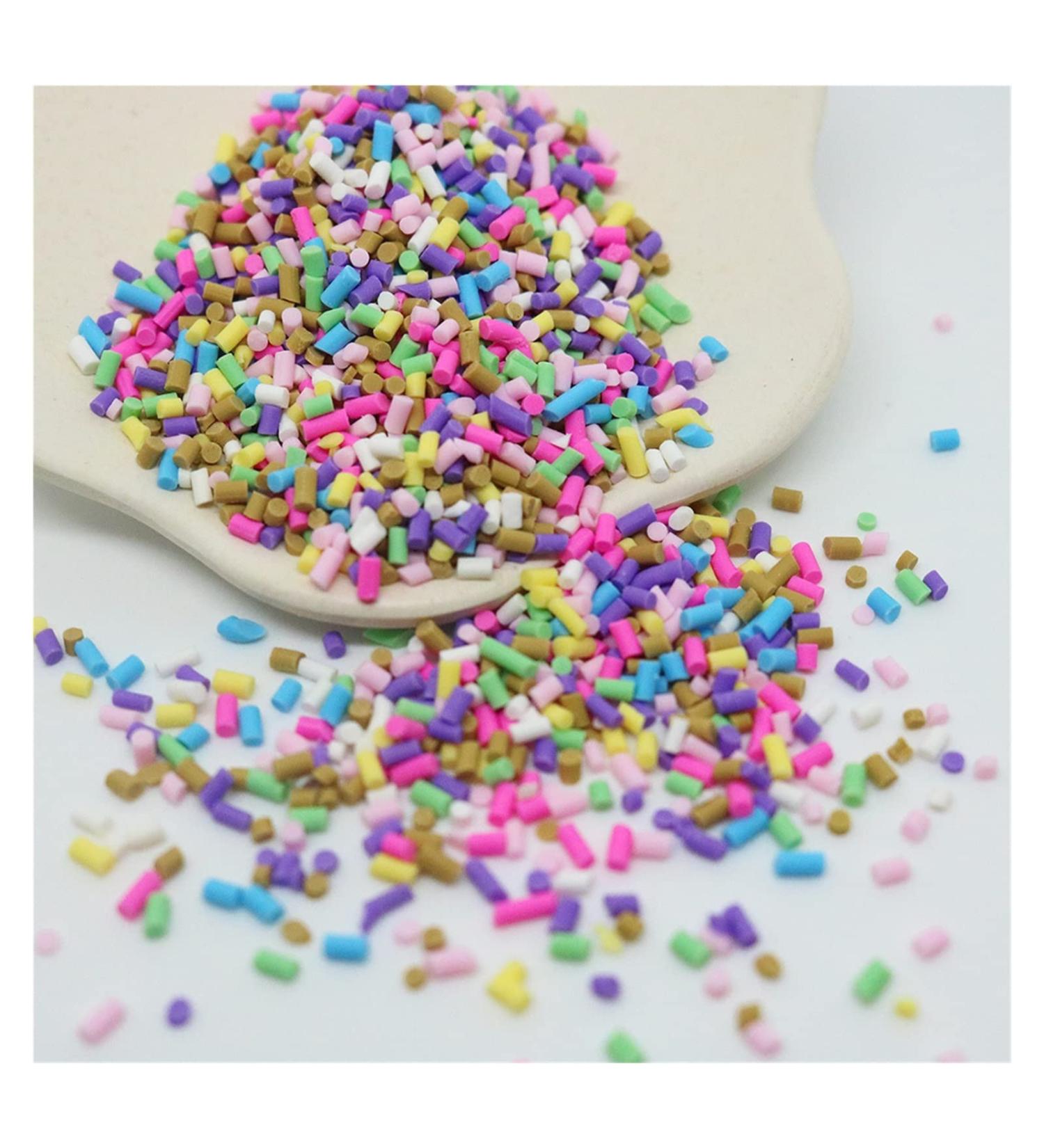 RT 90g Heart Star Polymer Hot Clay Sprinkles for Slime Filler Crafts Fake Candy Cake Decor DIY Plastic Klei Tiny Cute Mud Particle Y420 (Color : Slime toys1)