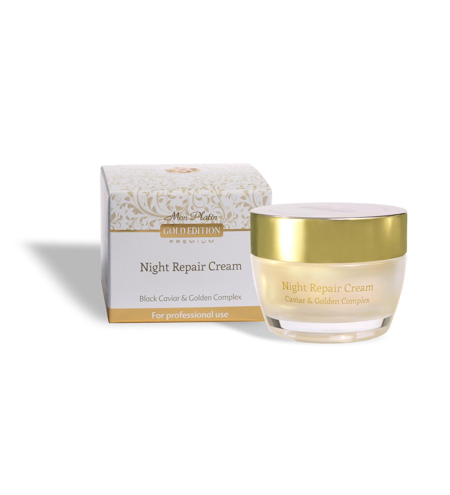 Mon Platin Gold Edition - Night Repair Cream With Black Caviar&golden Complex 50ml